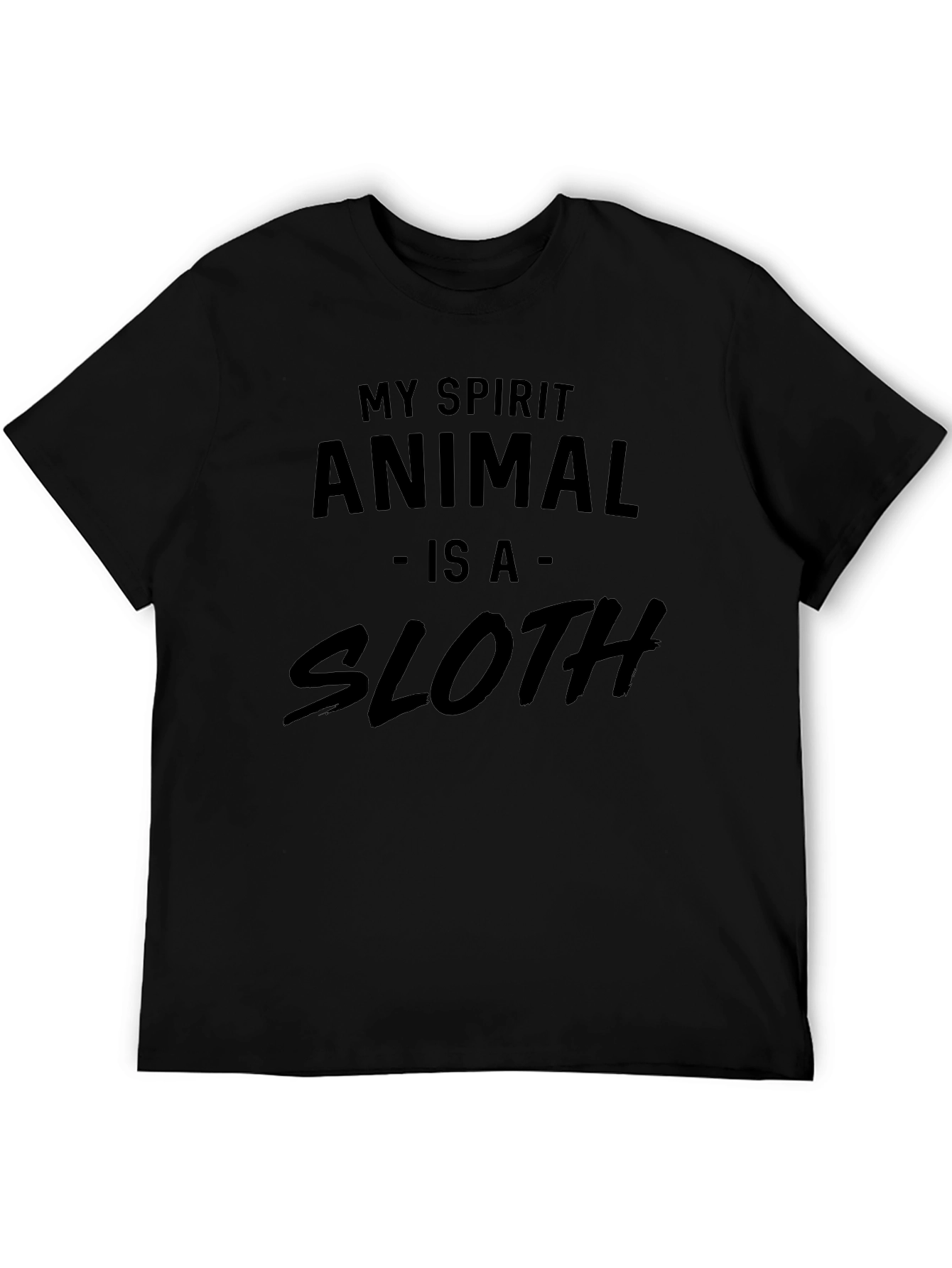 Black My Spirit Animal Is A Sloth Graphic T-Shirt view 5