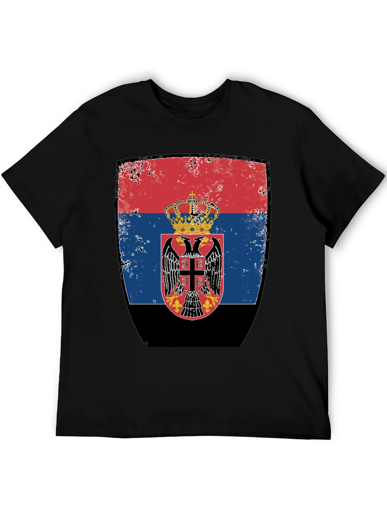 Serbian Flag Graphic T-Shirt - Vintage Style - 5