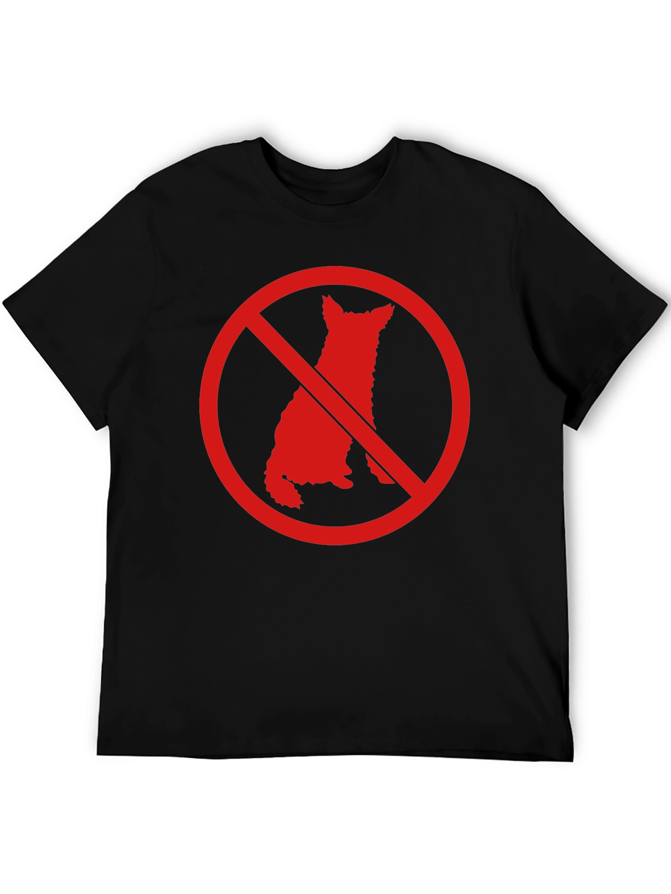 Black No Dogs Allowed Graphic T-Shirt - Men's Black Tee view 5