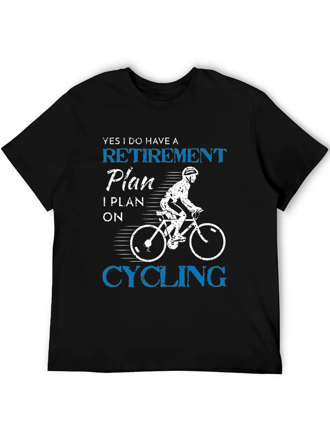 Black Retirement Cycling Plan T-Shirt view 5
