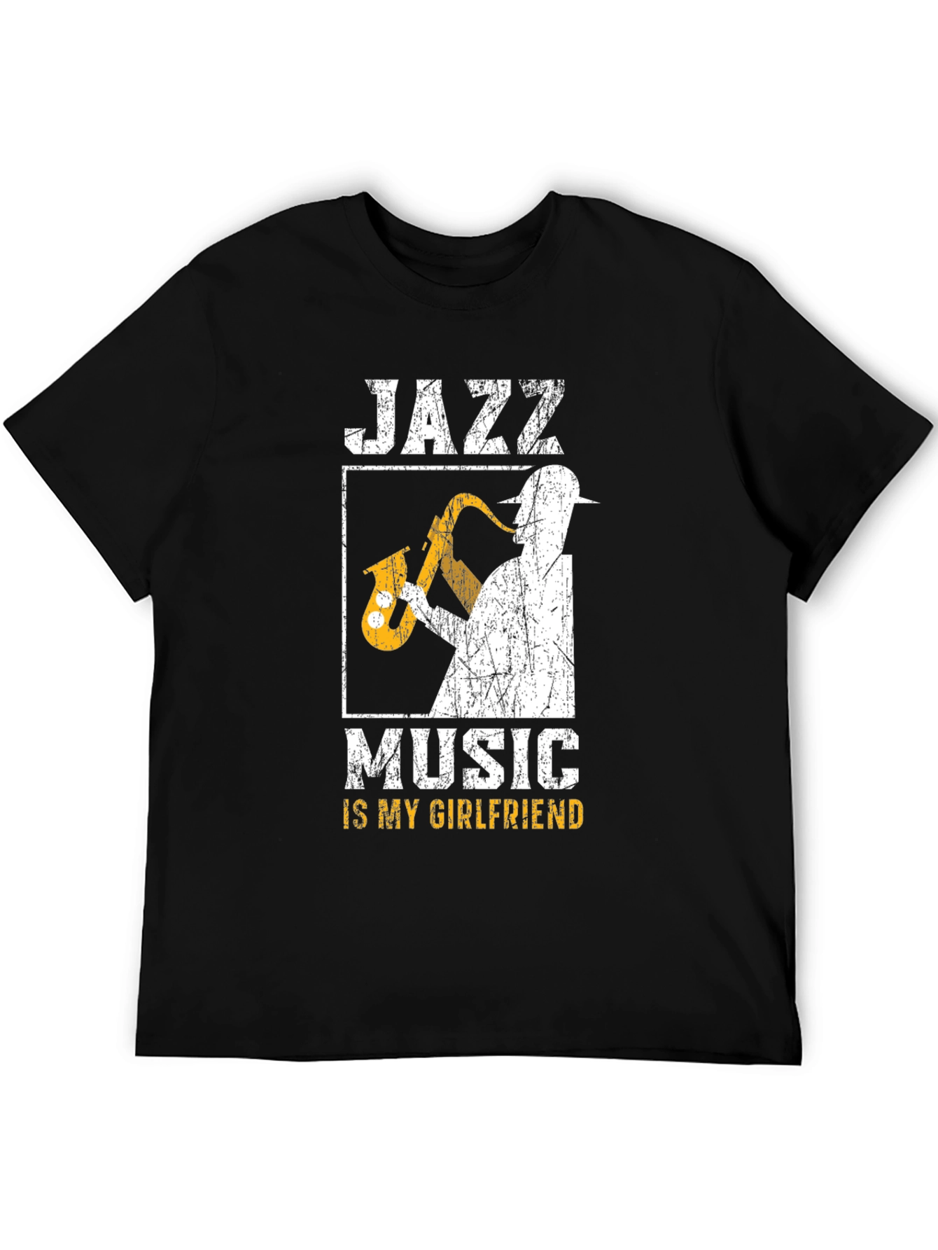 Black Jazz Music is My Girlfriend T-Shirt view 5