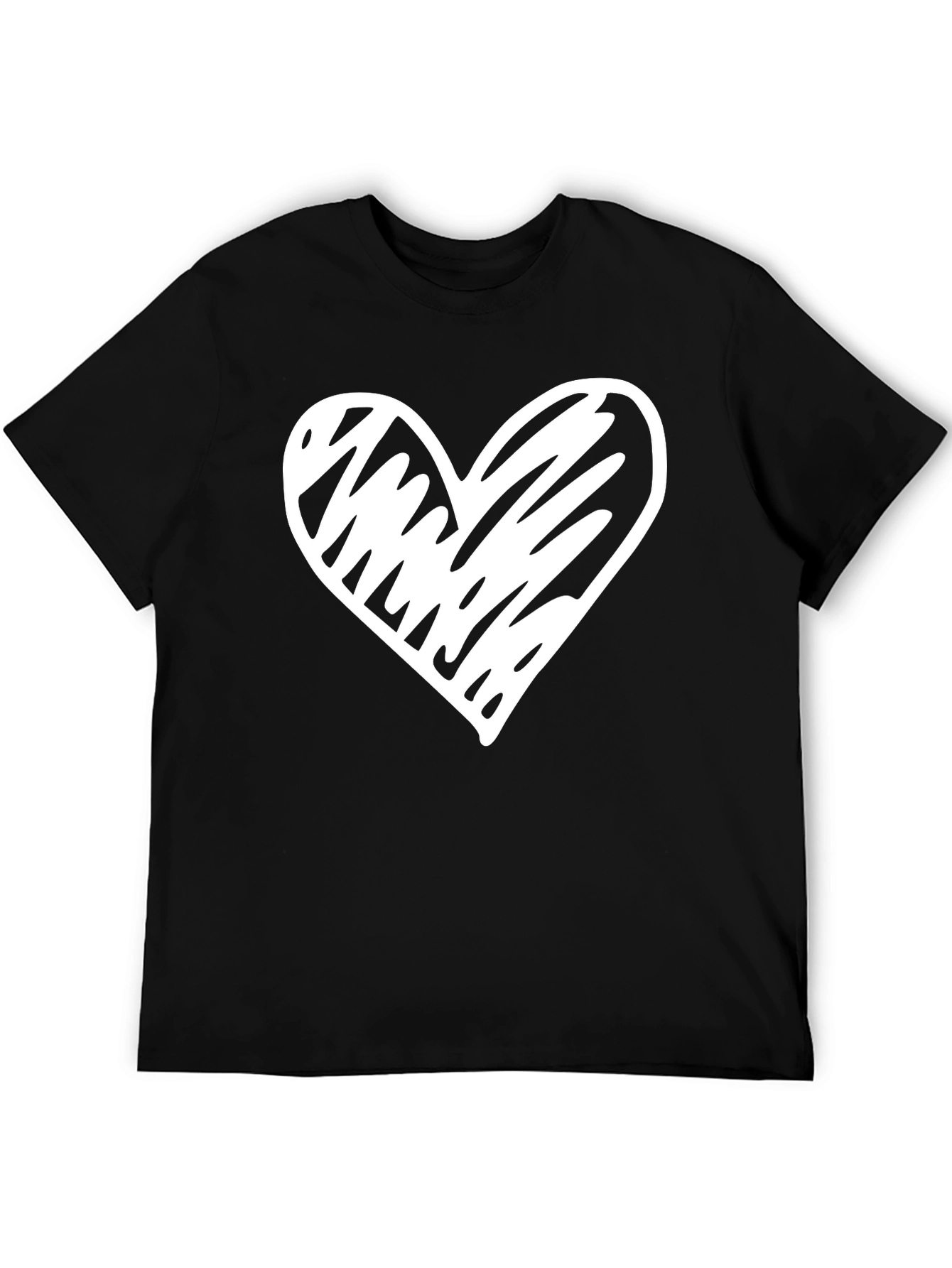 Black Heart Graphic Black T-Shirt view 5