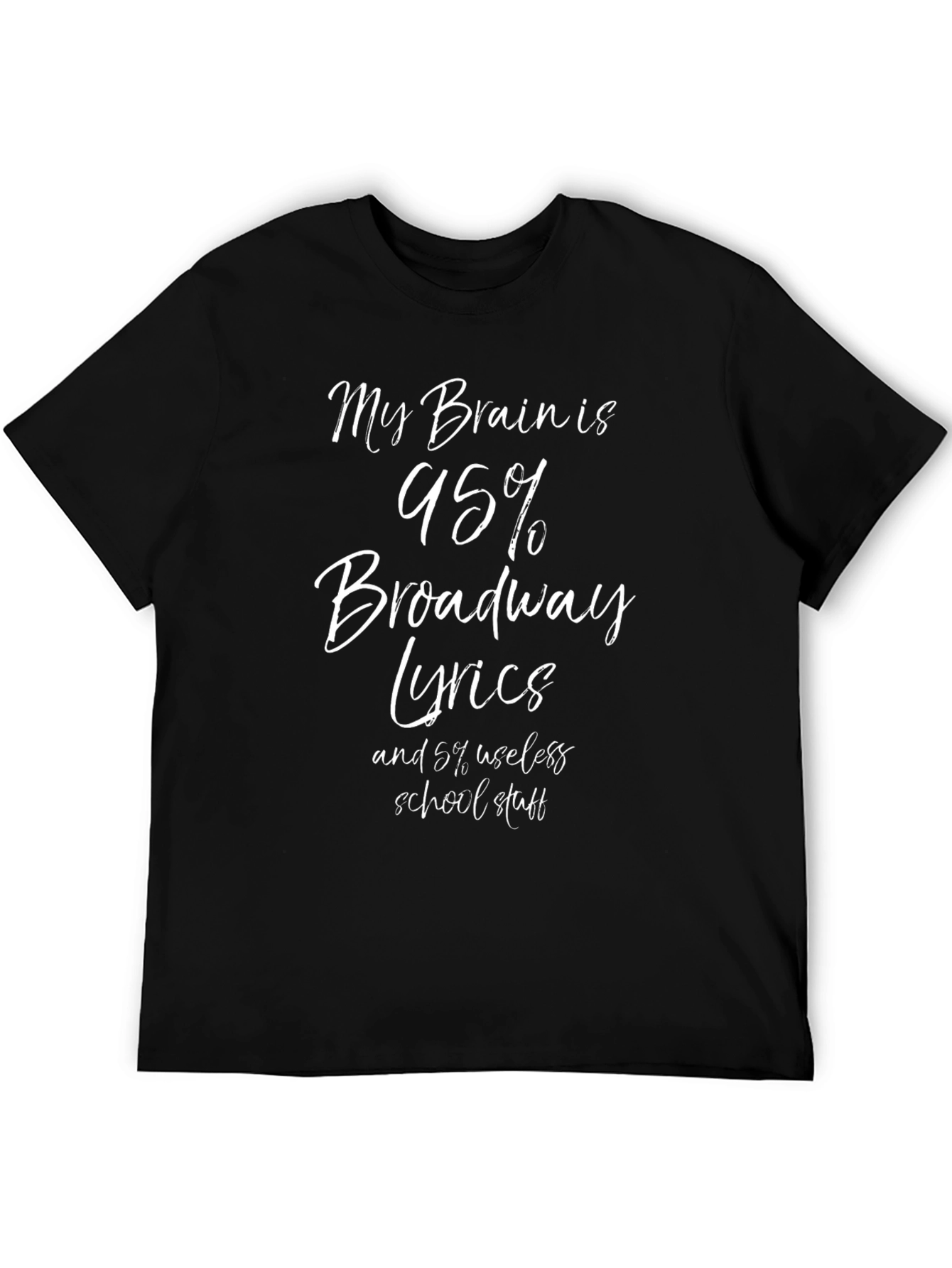 Black Broadway Lyrics T-Shirt view 5