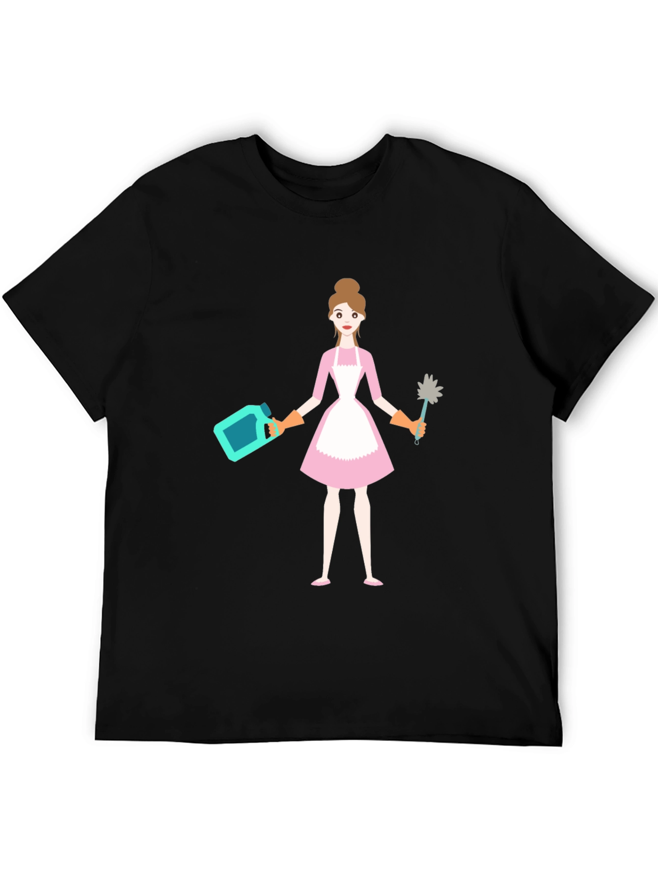 Black Maid Graphic Tee - Cleaning Crew T-Shirt view 5