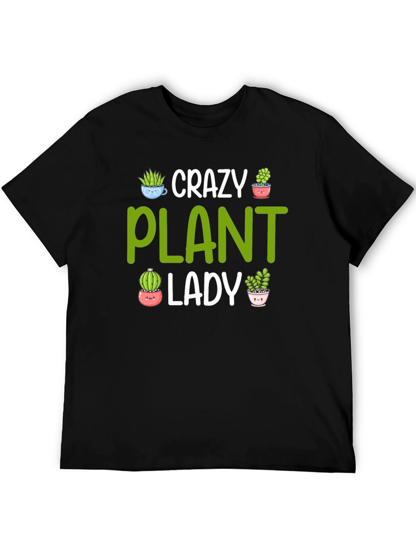 Black Crazy Plant Lady Graphic Tee view 5