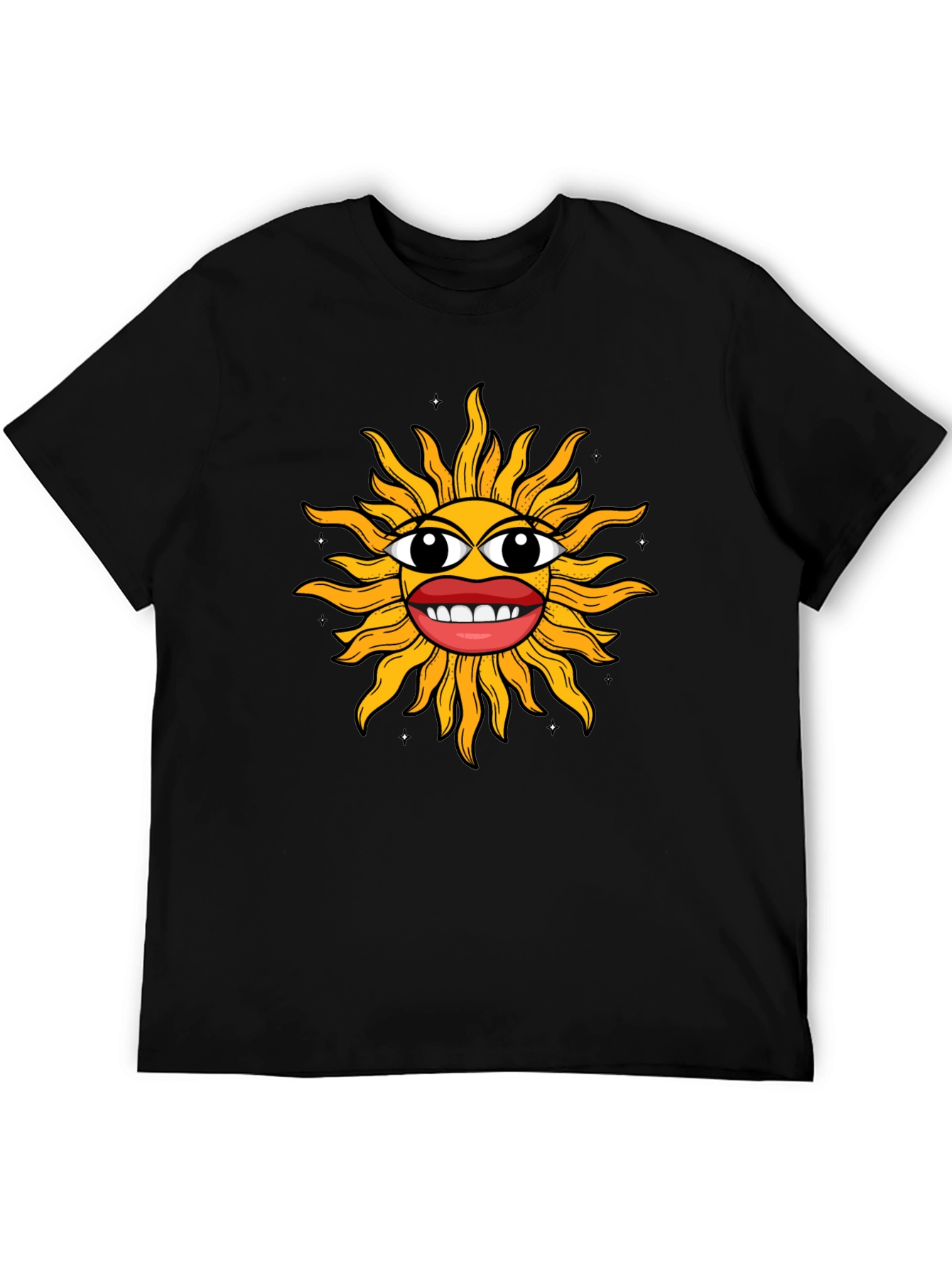 Black Funky Sun Graphic Tee - Black view 5