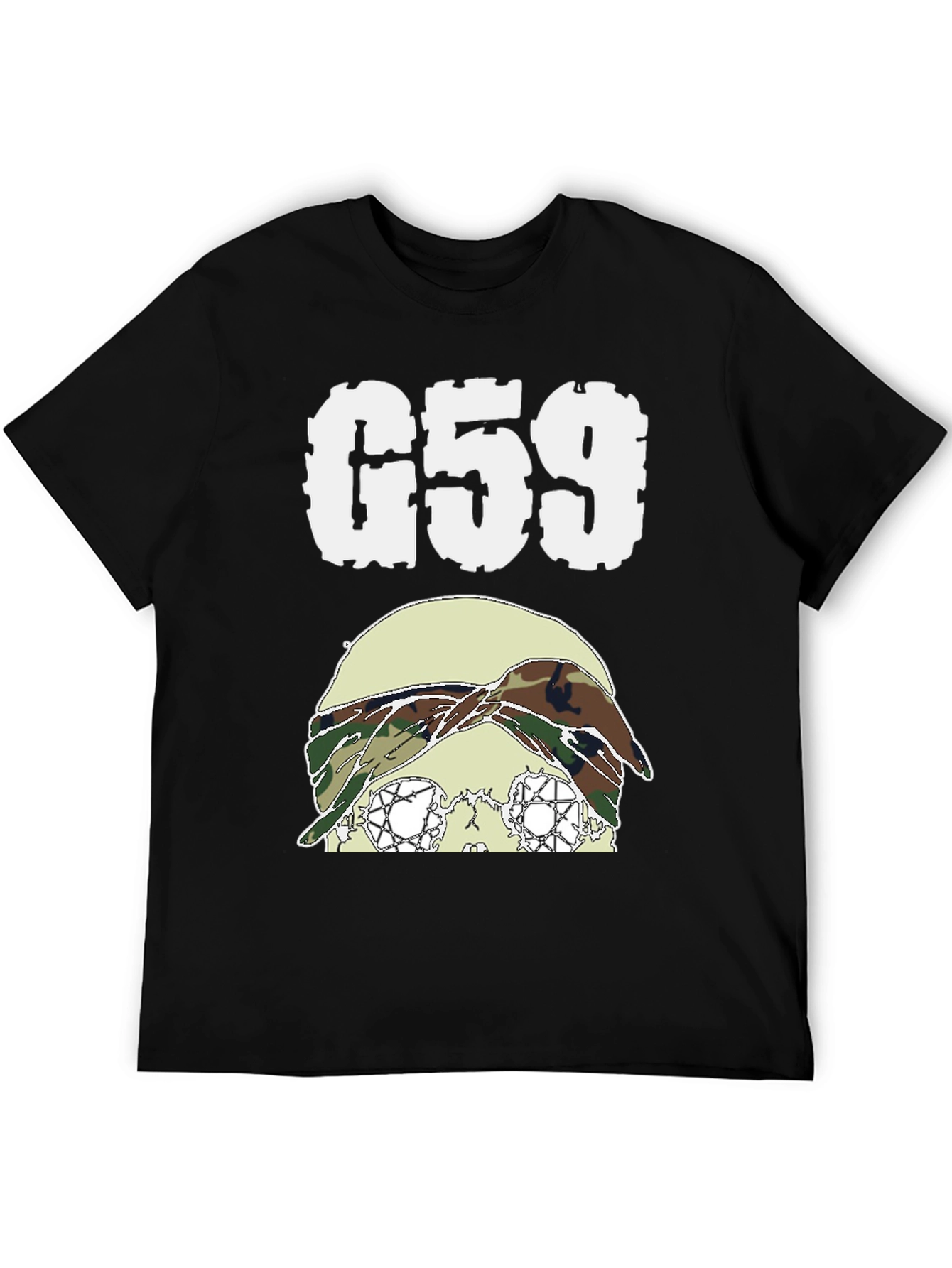 G59 Skull Graphic T-Shirt - Black - 5