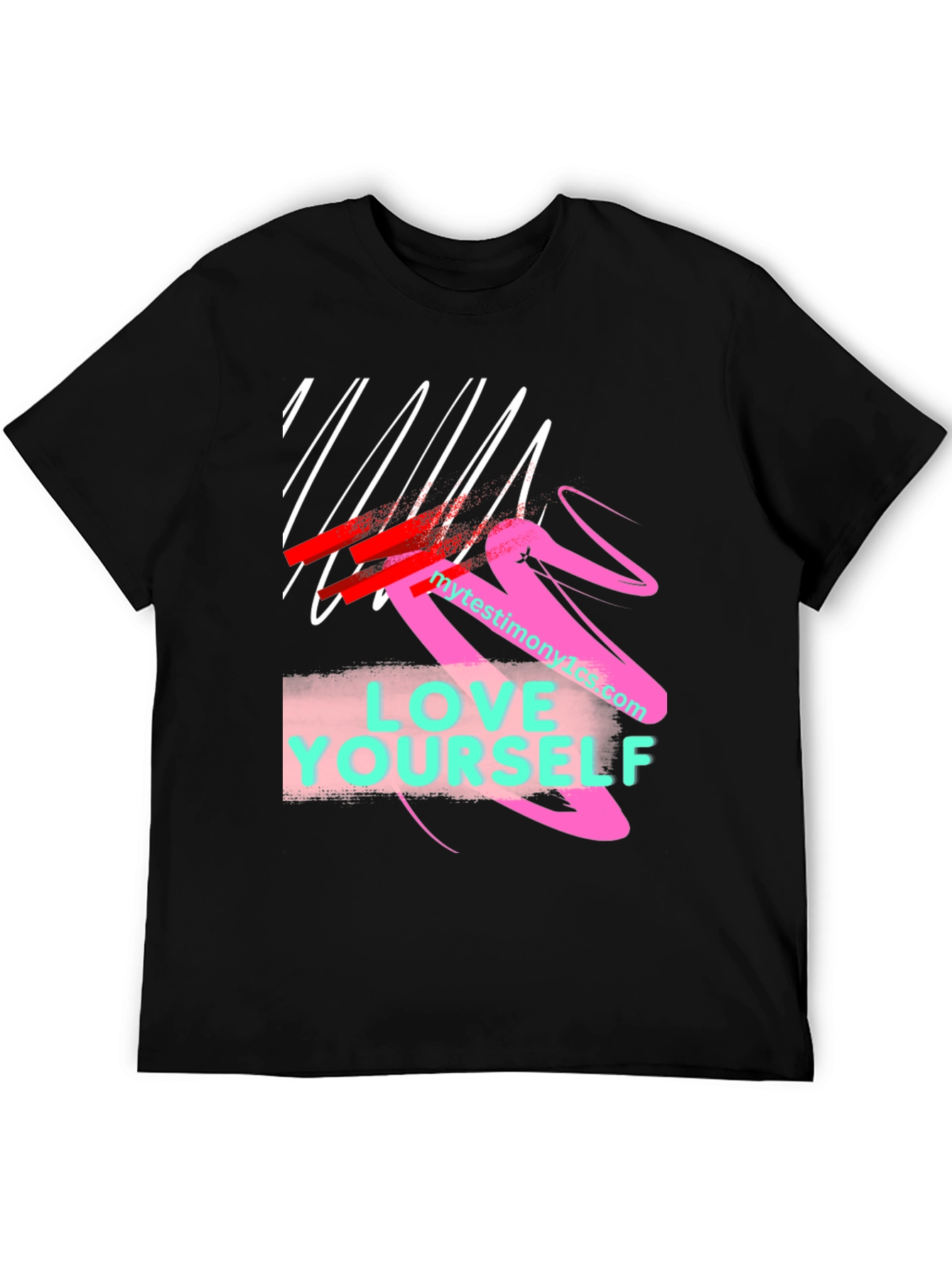 Black Love Yourself Graphic T-Shirt view 5