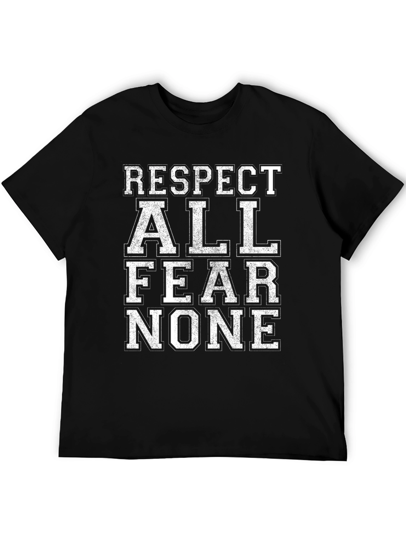 Black Respect All Fear None Graphic T-Shirt view 5