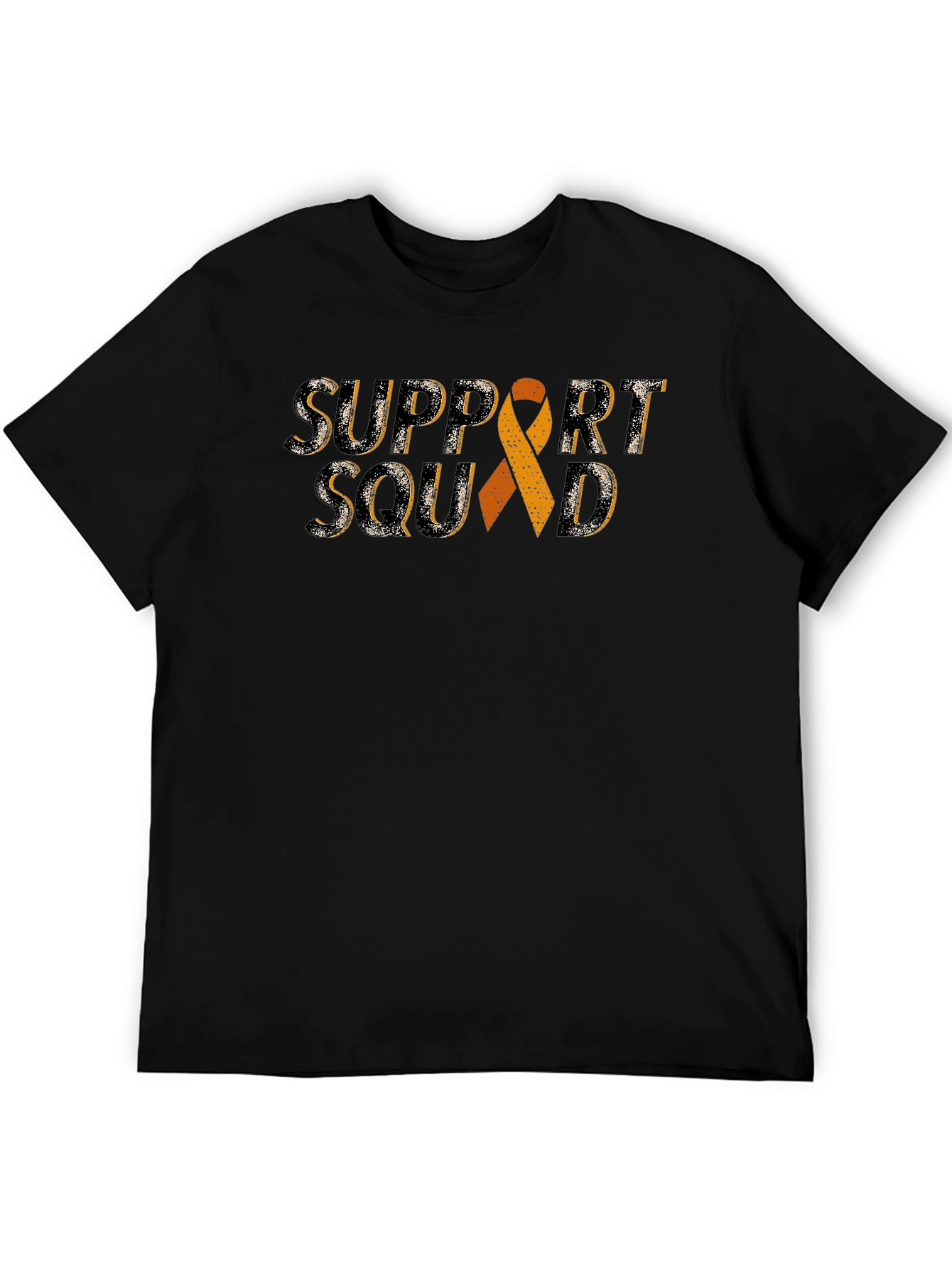 Black Support Squad Awareness Ribbon T-Shirt view 5