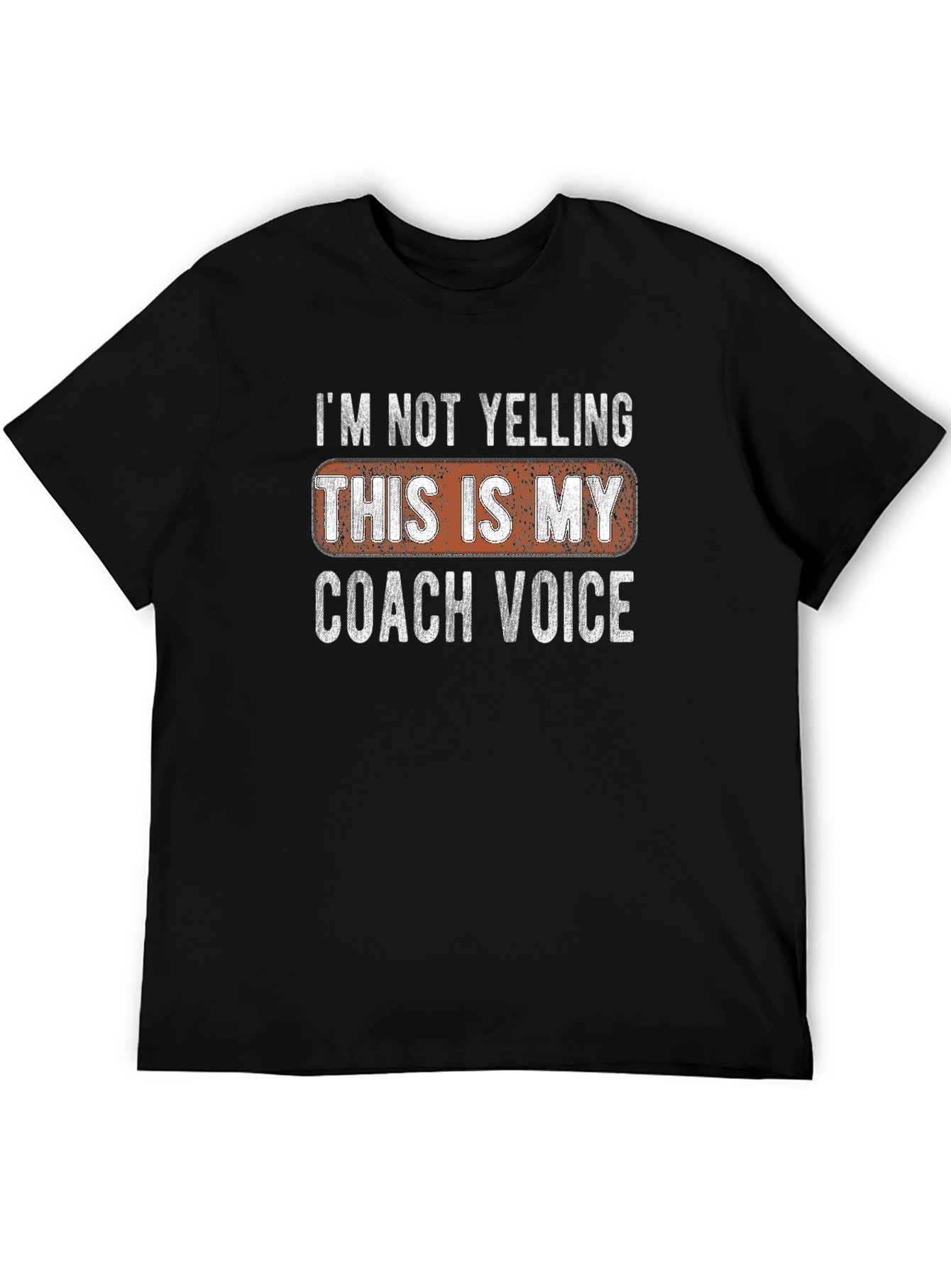 Black Coach Voice T-Shirt - Funny Slogan Tee view 5