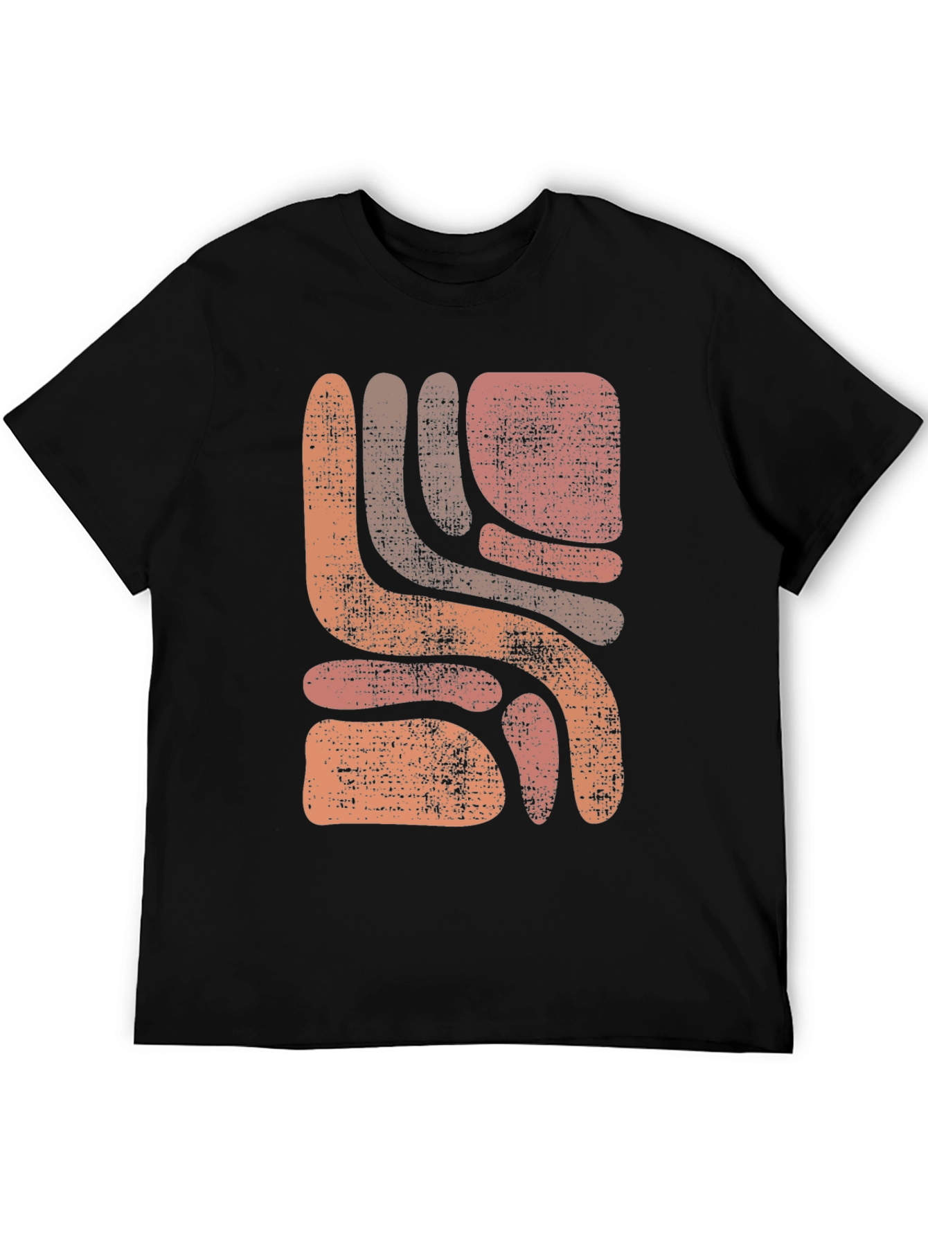Retro Abstract Graphic Print Men's T-Shirt - 5