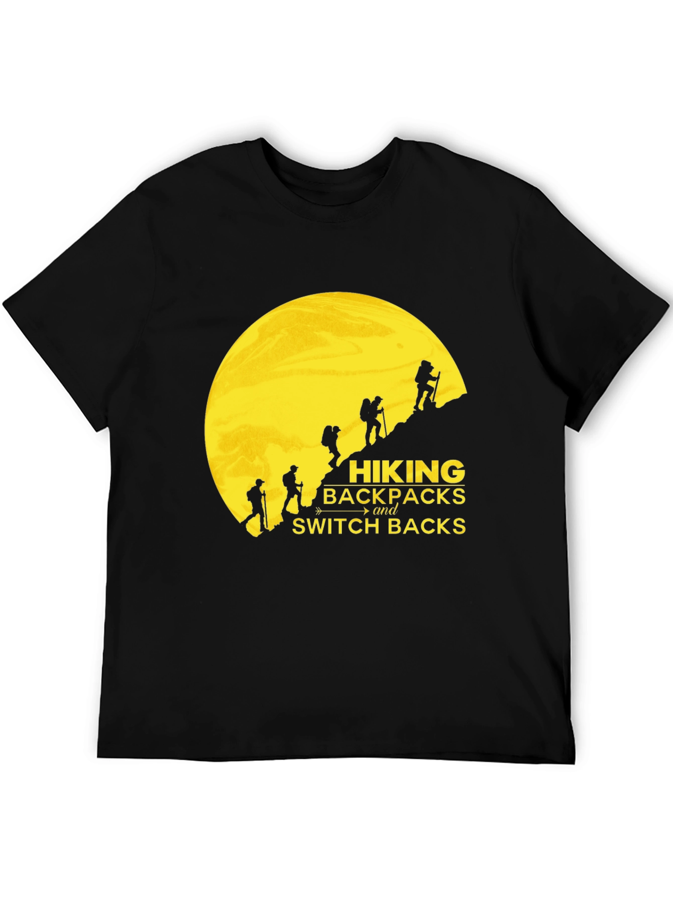 Black Hiking Backpacks and Switchbacks Black T-Shirt view 5