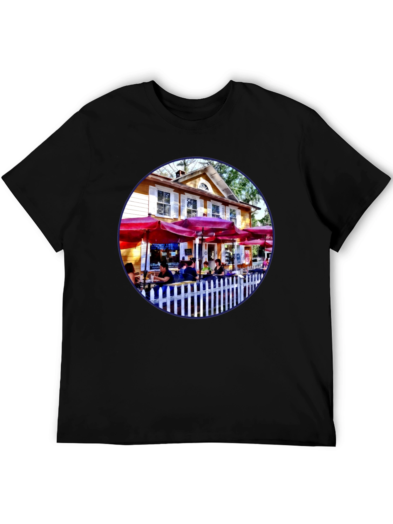 Black Restaurant Patio Graphic Tee - Black view 5