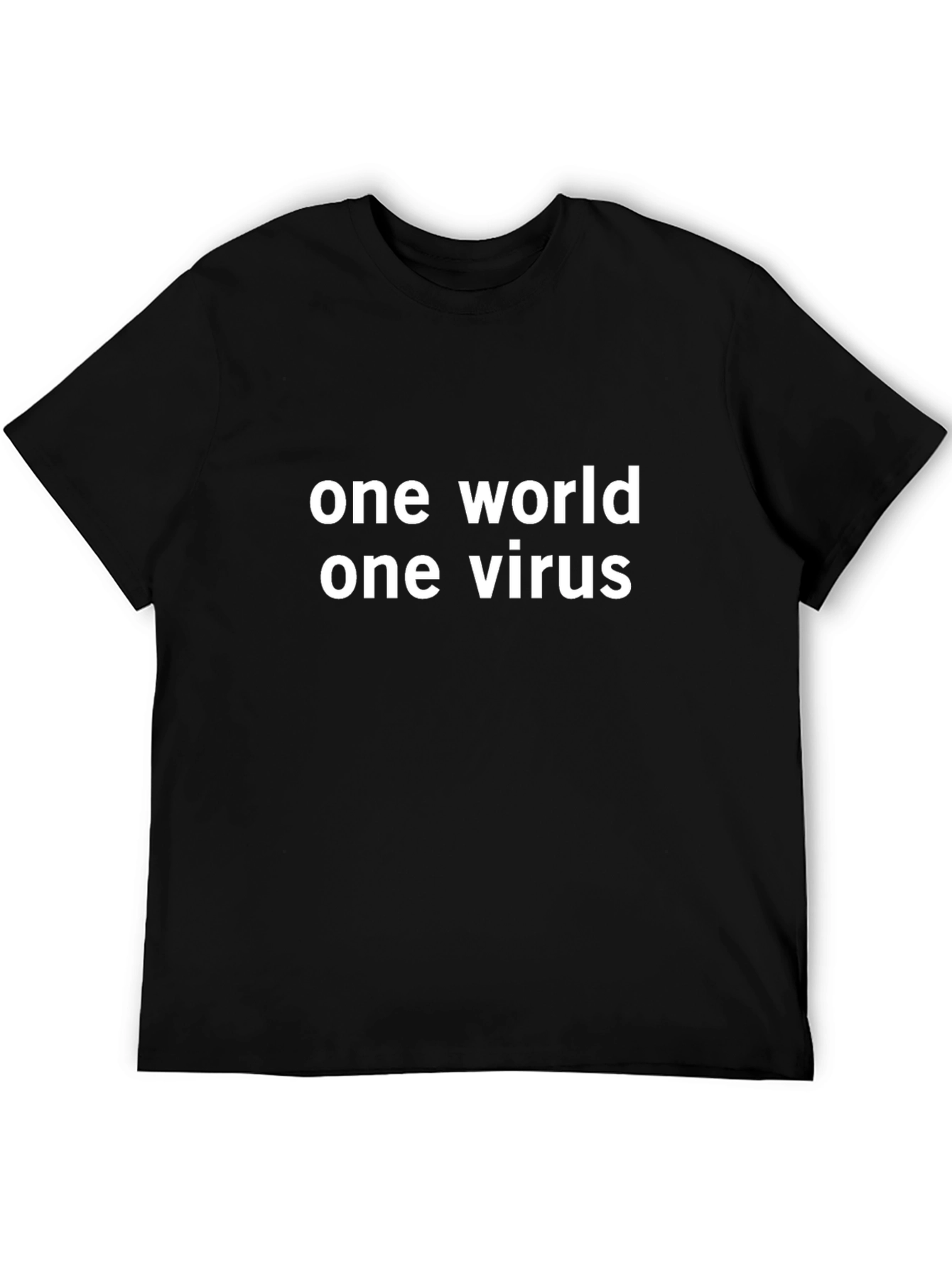 Black One World One Virus Graphic Tee - Black view 5