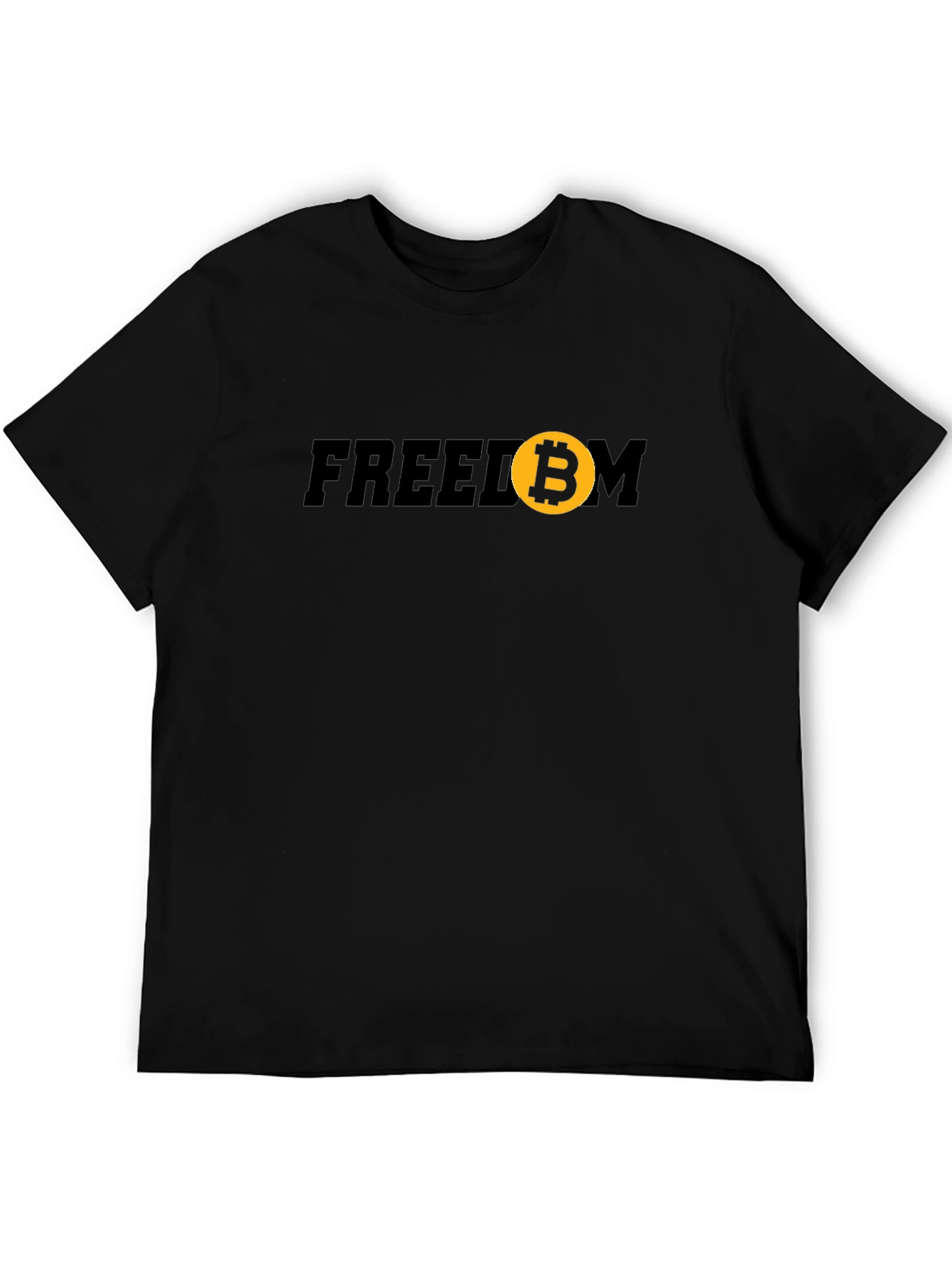 Black Freedom Bitcoin Graphic Tee - Crypto Fashion view 5