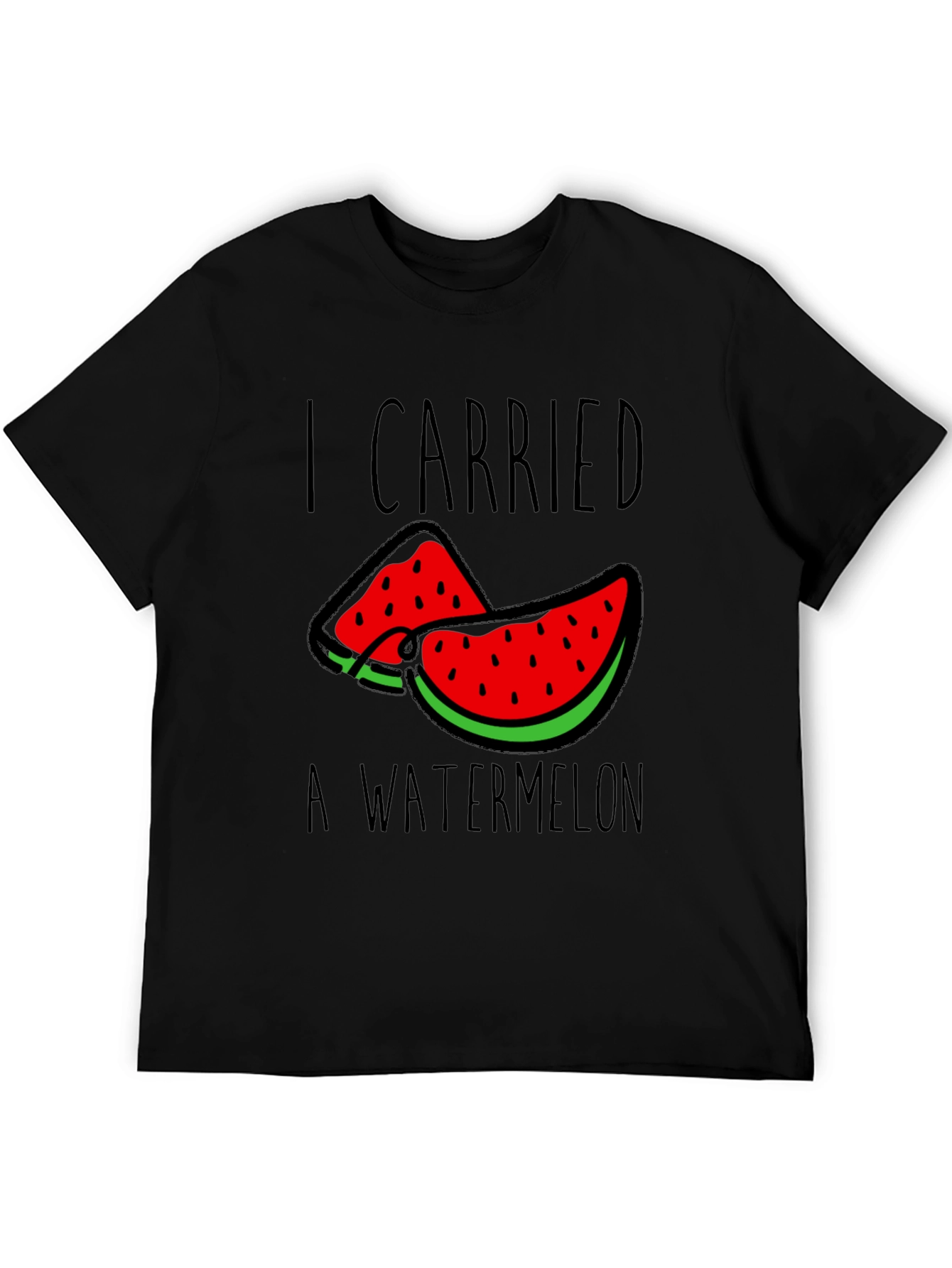 Black I Carried a Watermelon Graphic Tee view 5