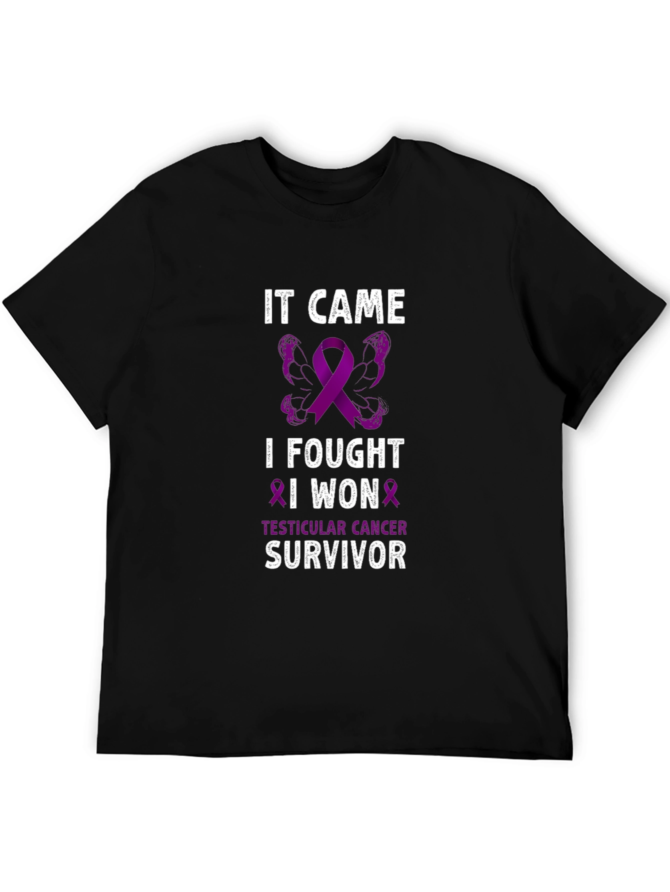 Black Testicular Cancer Survivor T-Shirt view 5