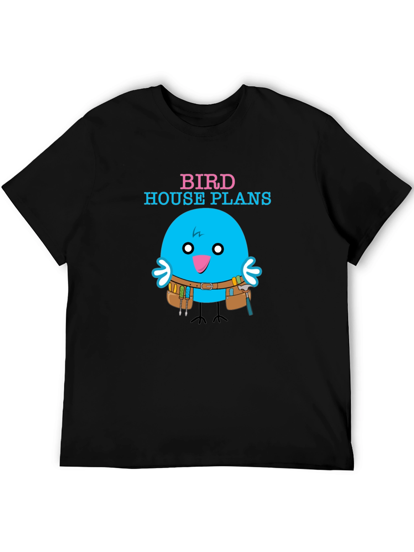 Black Bird House Plans Graphic T-Shirt view 5