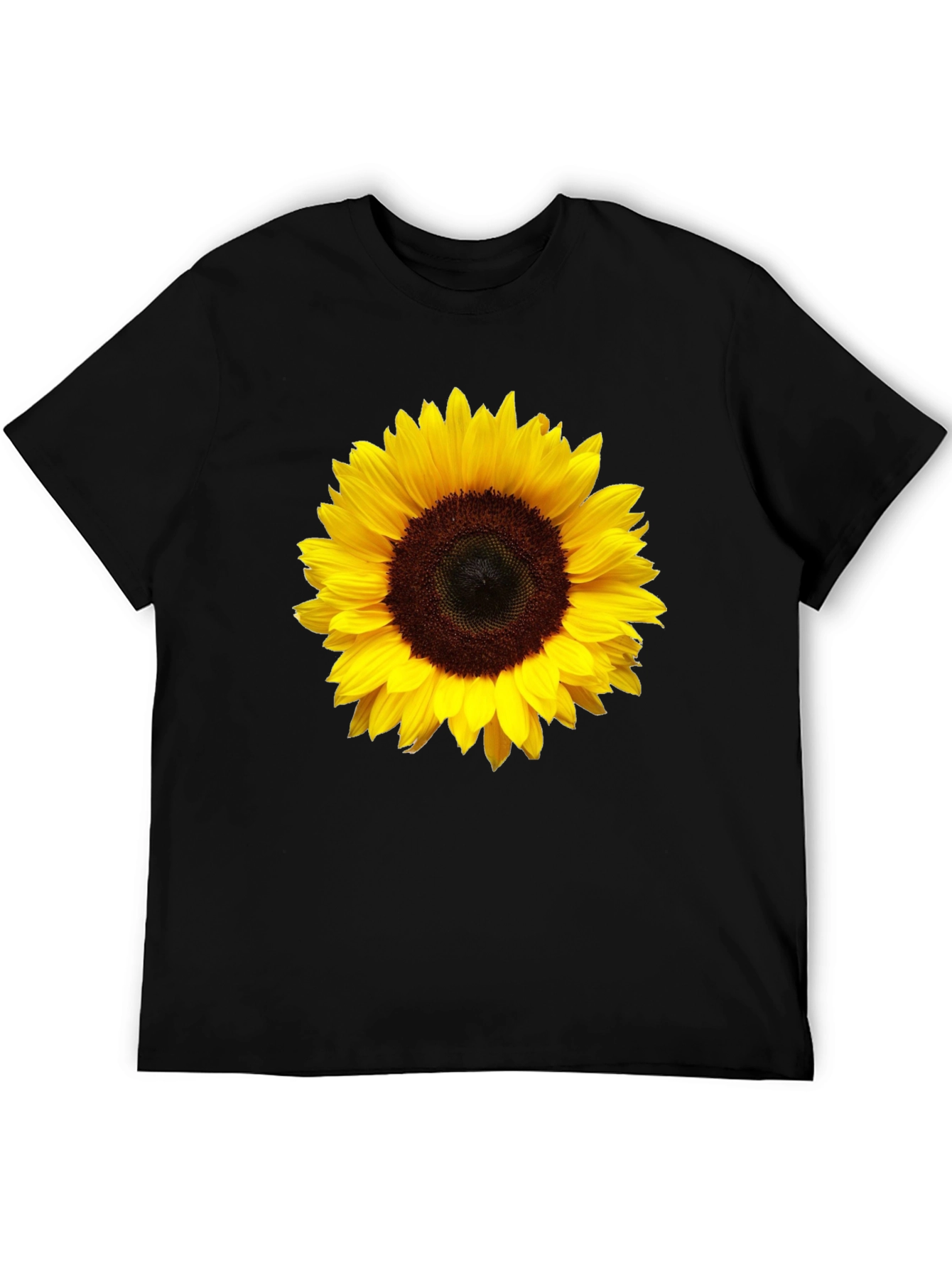 Black Sunflower Graphic Print Black T-Shirt view 5