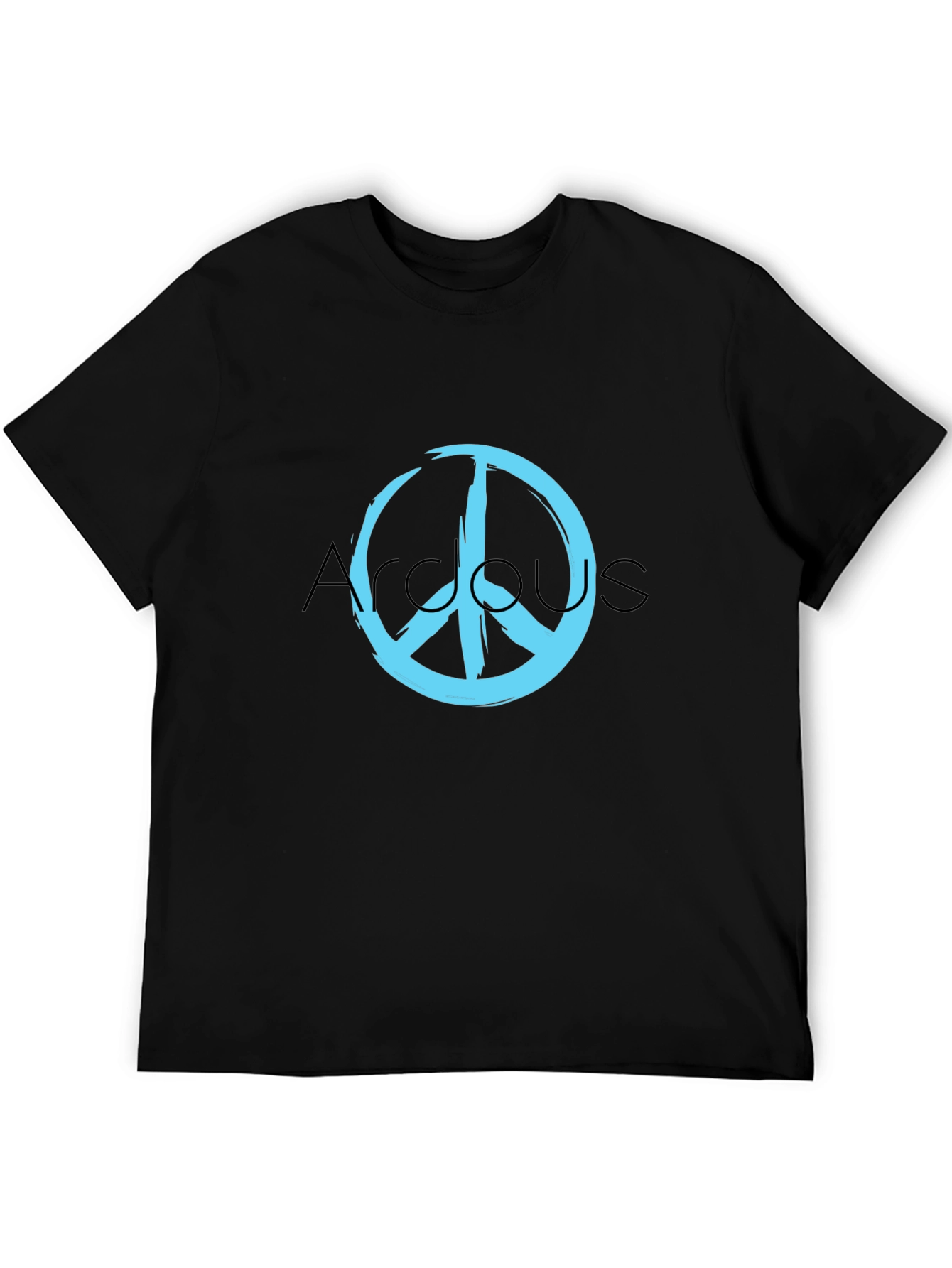 Black Peace Sign Graphic Tee - Stylish Casual Wear view 5