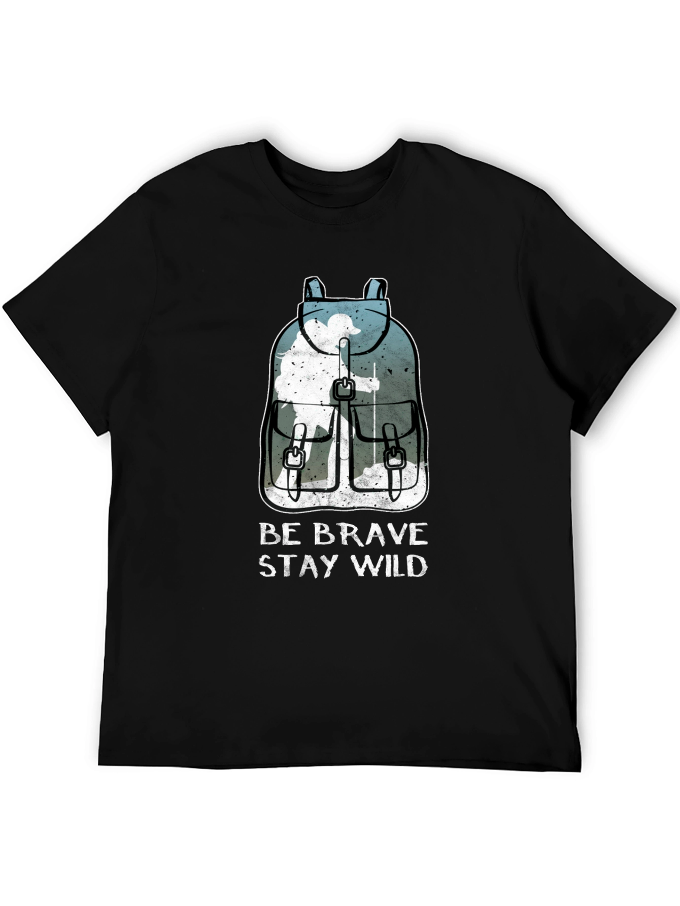 Black Be Brave Stay Wild T-Shirt view 5
