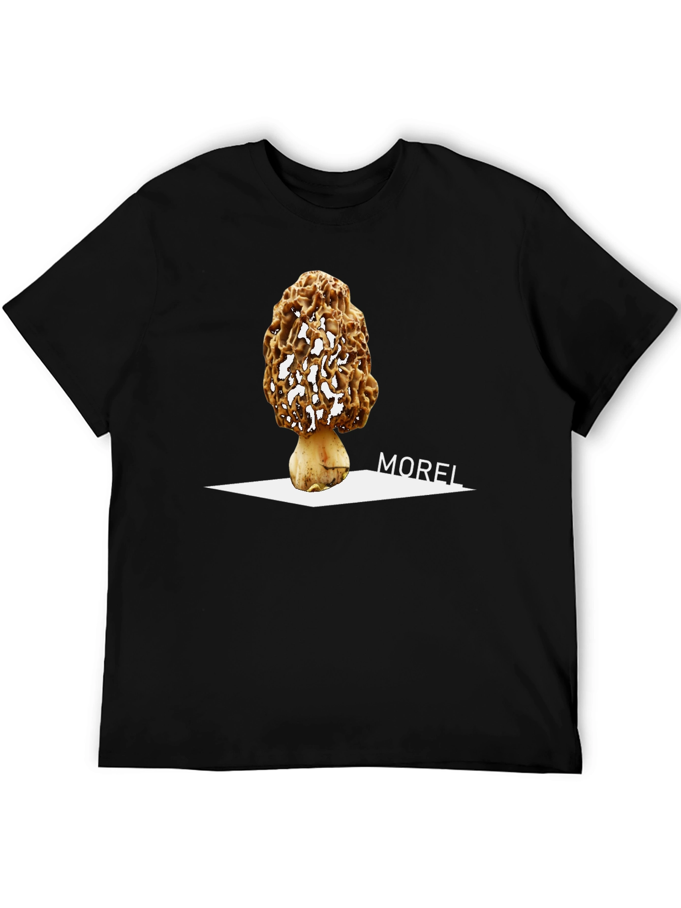 Black Morel Mushroom Graphic Tee - Unique Nature Design view 5