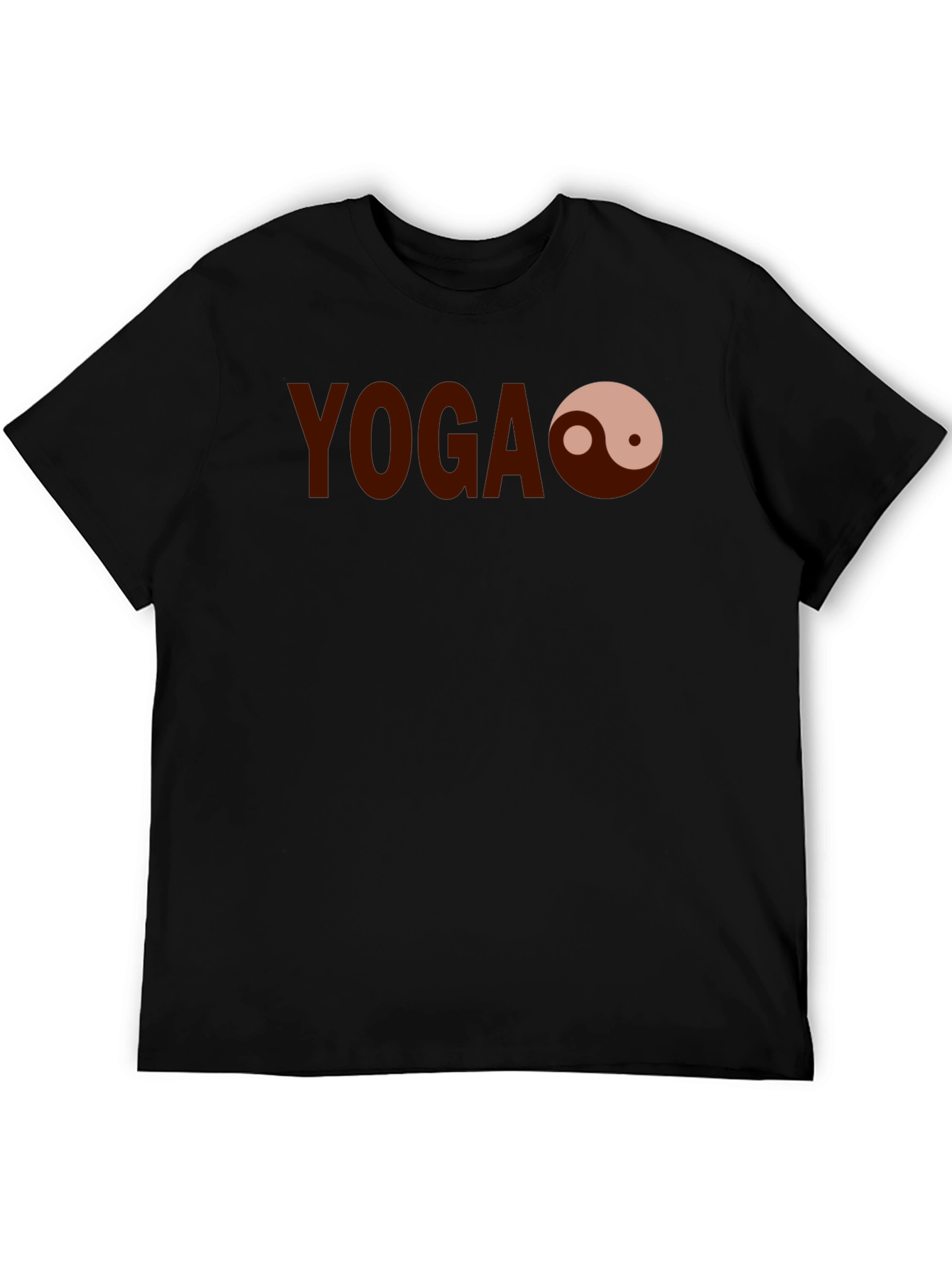 Black Yoga Yin Yang Graphic Tee - Comfortable Cotton Blend Shirt view 5