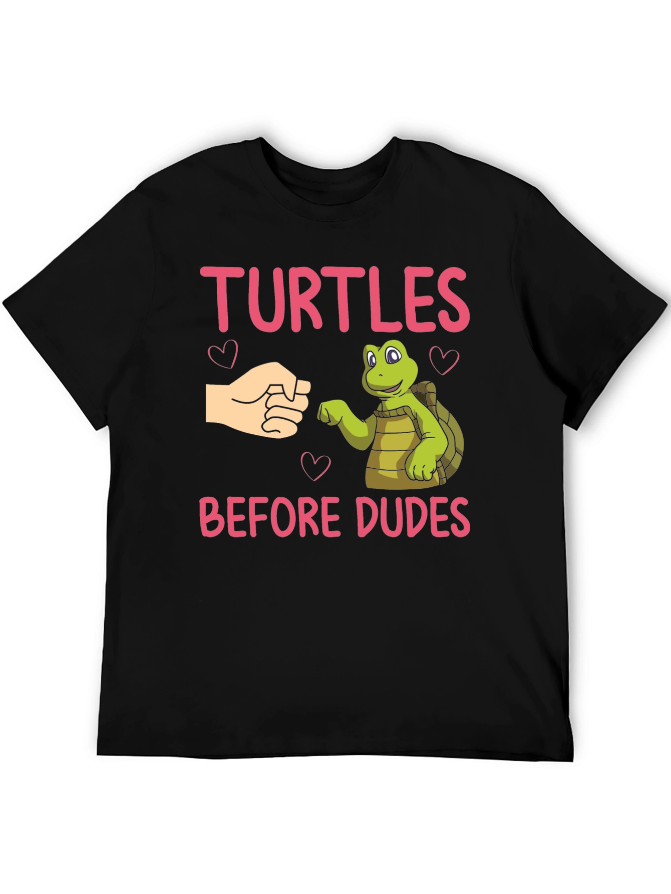 Black Turtles Before Dudes Black T-Shirt view 5