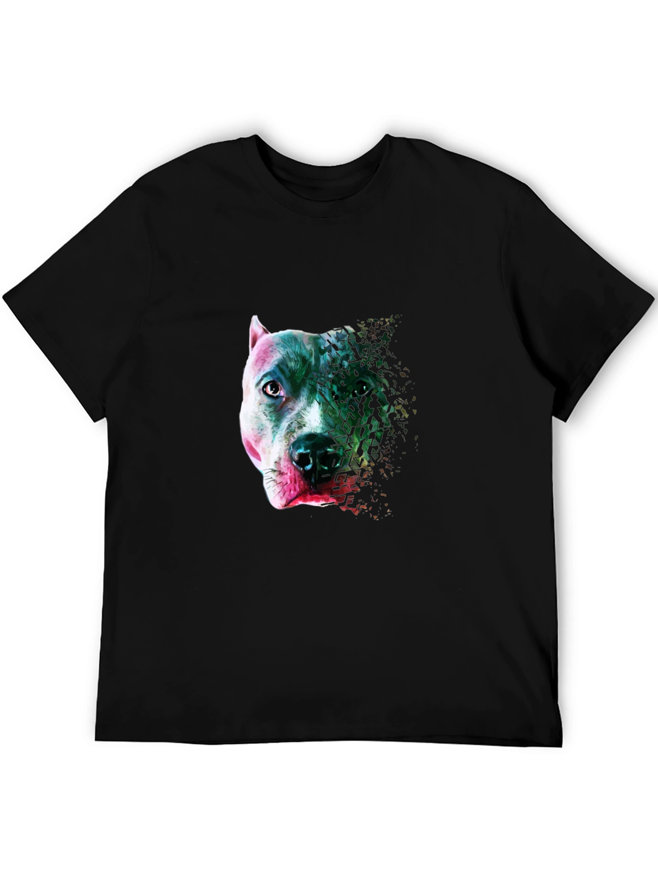 Black Pitbull Head Graphic T-Shirt - Stylish Men's Tee view 5