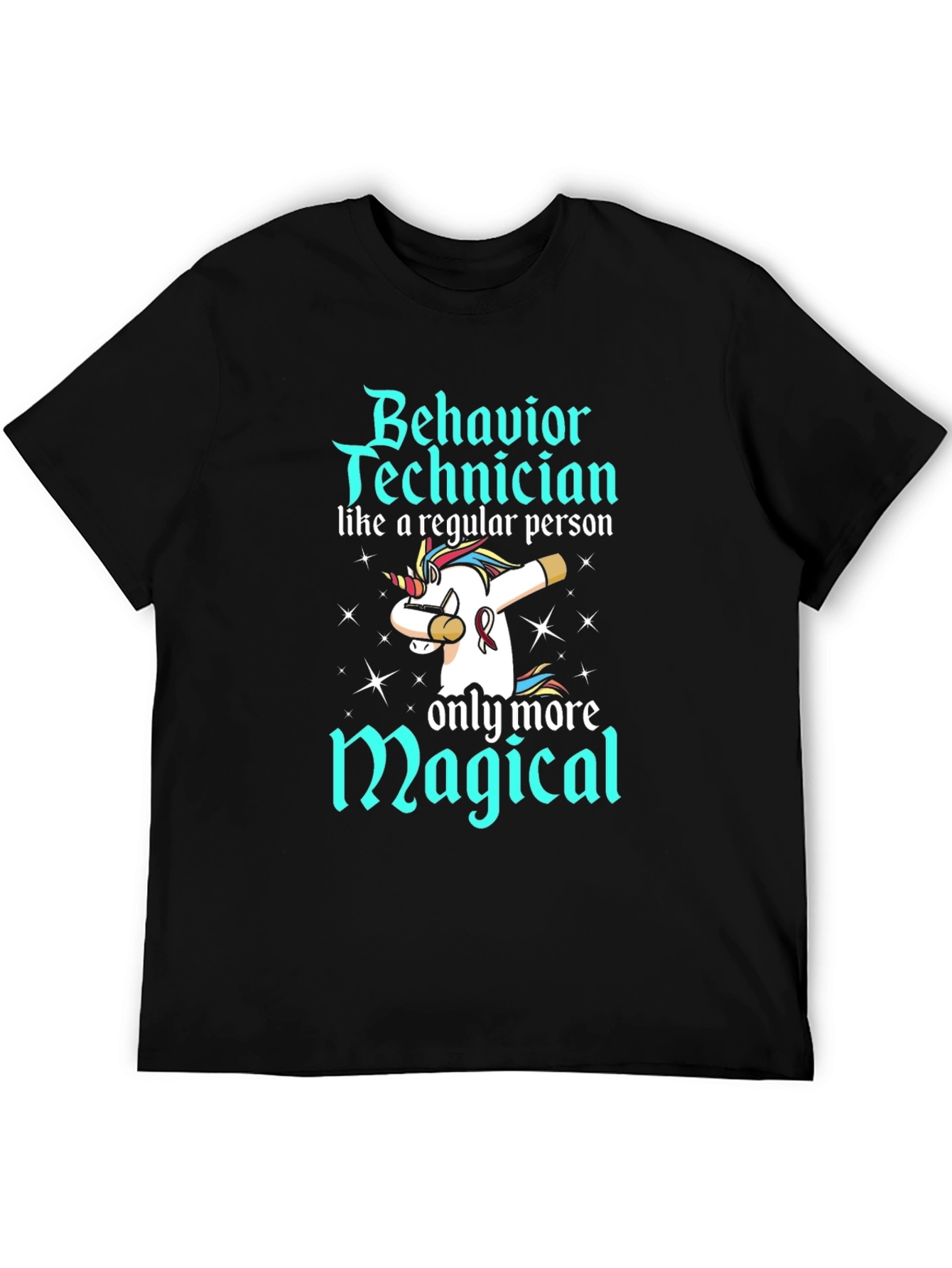 Black Magical Behavior Technician T-Shirt view 5