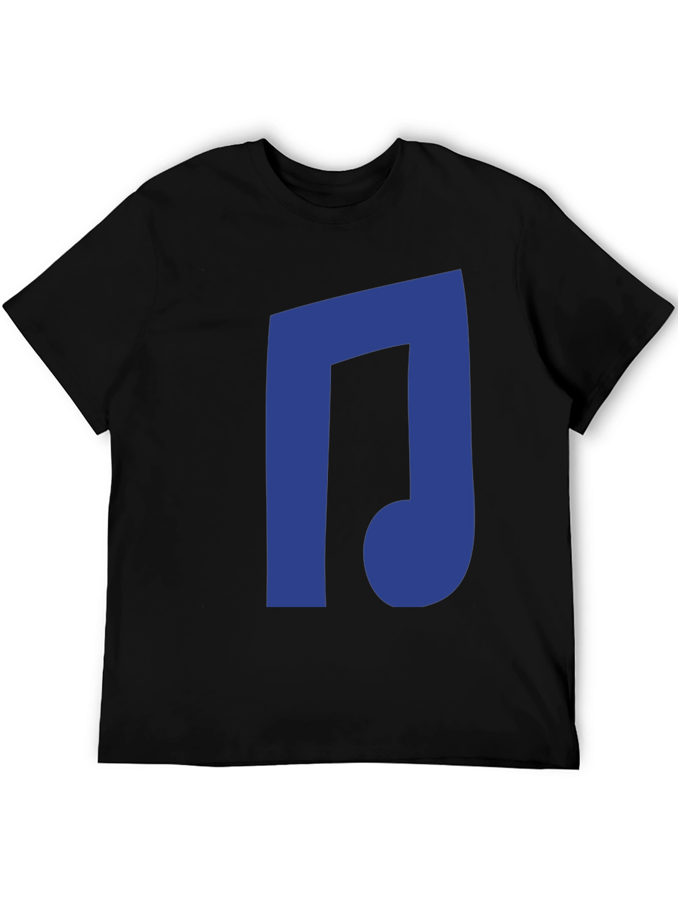 Black Blue Music Note Black T-Shirt view 5