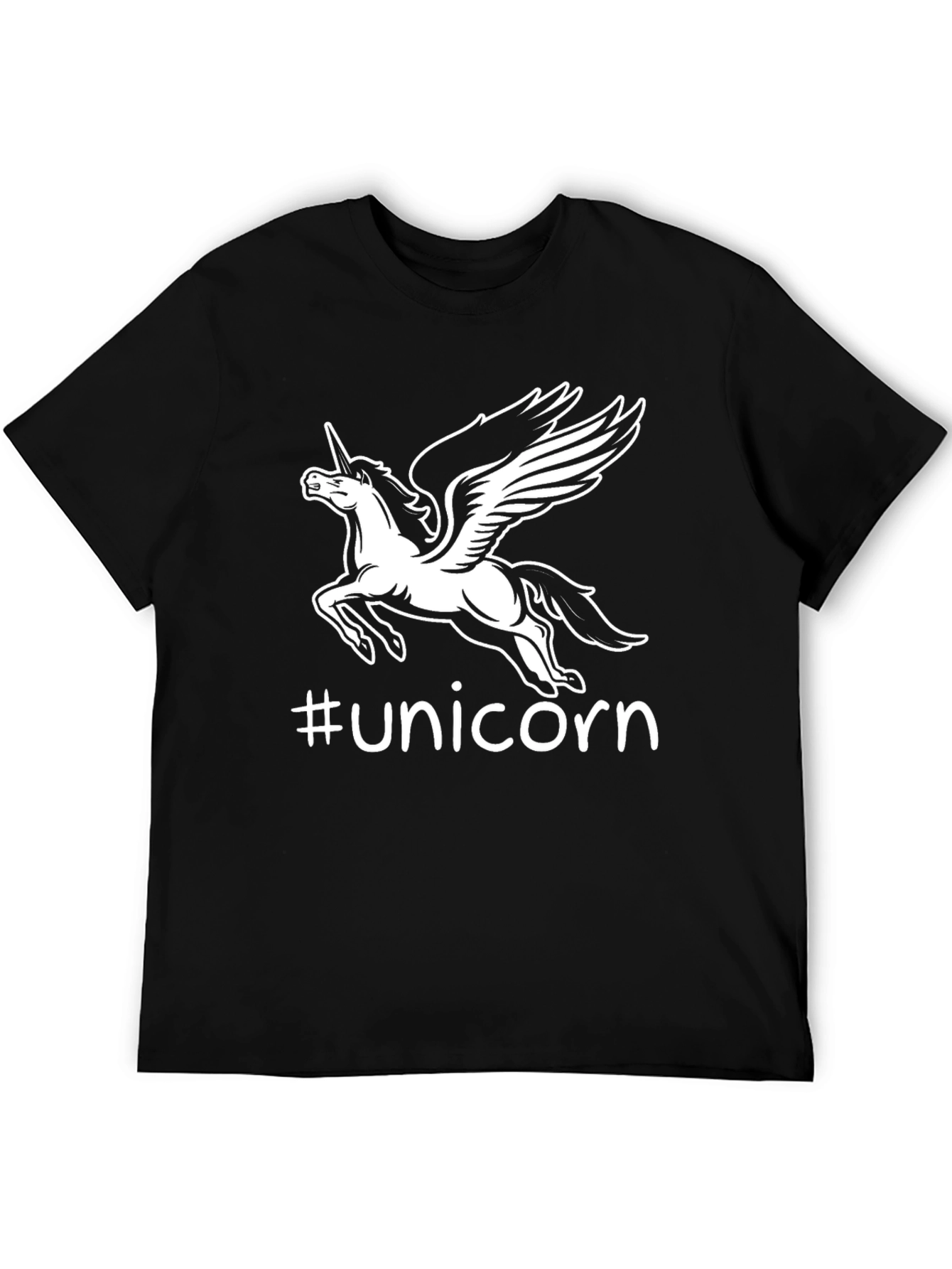 Black Unicorn Graphic Tee - Black Cotton Blend view 5