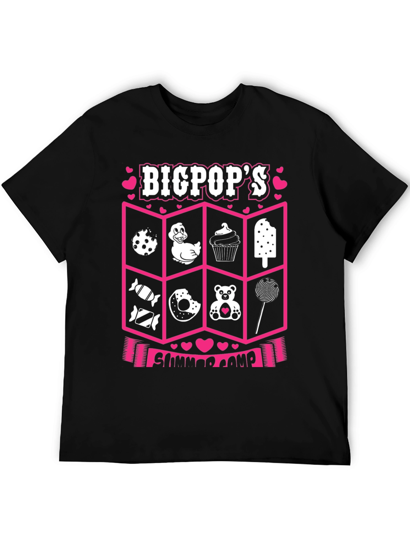 Black Big Pop's Summer Camp Black Tee view 5