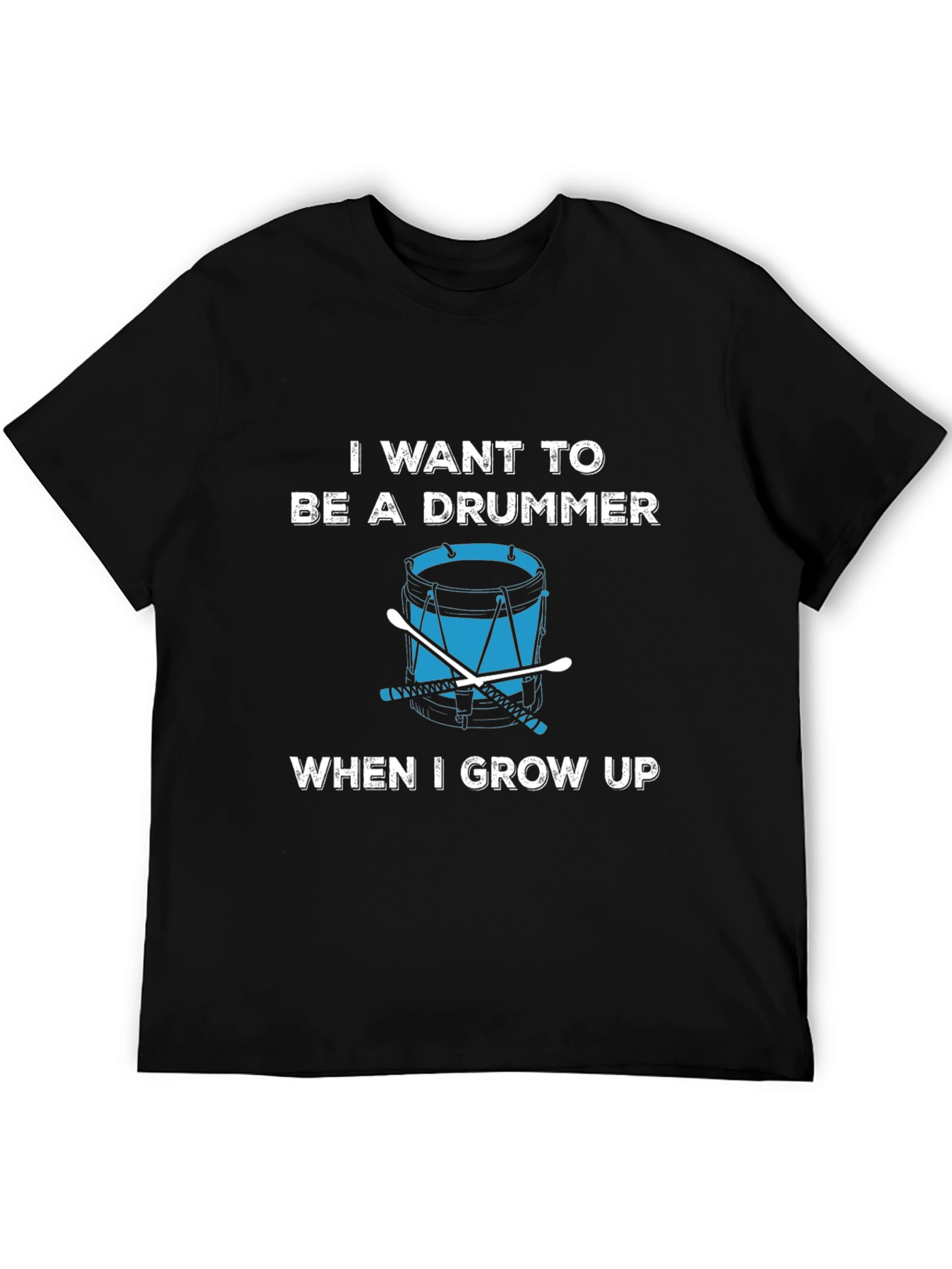 Black Drummer Aspirations Black T-Shirt view 5