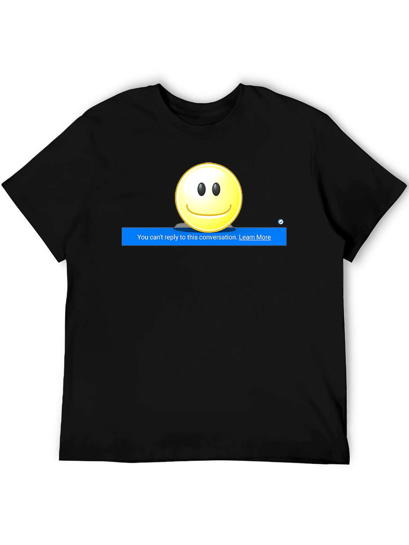 Black Funny 'You Can't Reply' Graphic T-Shirt view 5