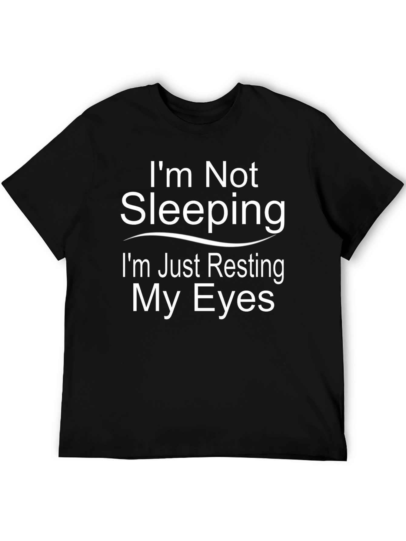 Black Resting My Eyes Funny T-Shirt view 5