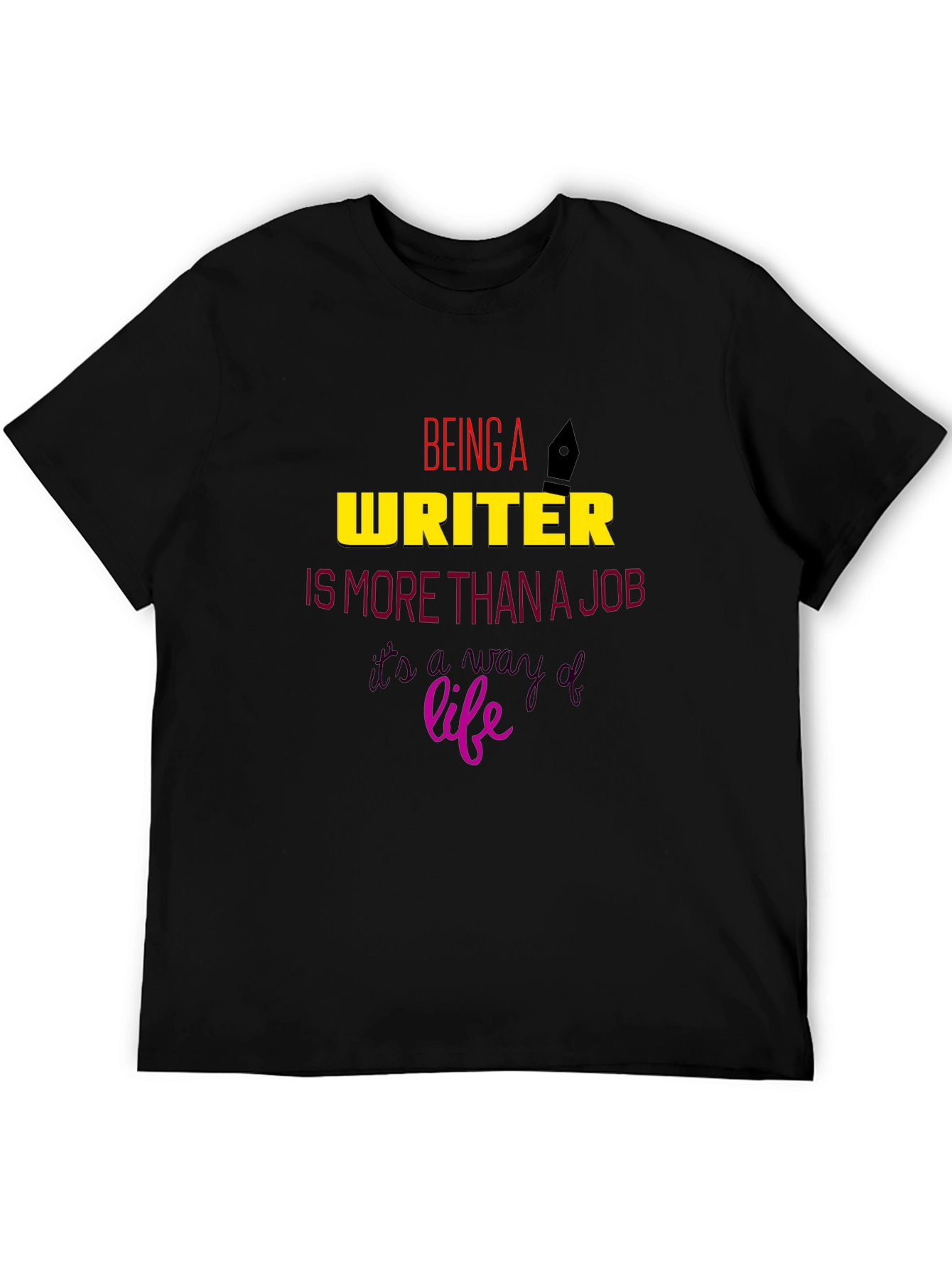 Black Being a Writer T-Shirt view 5