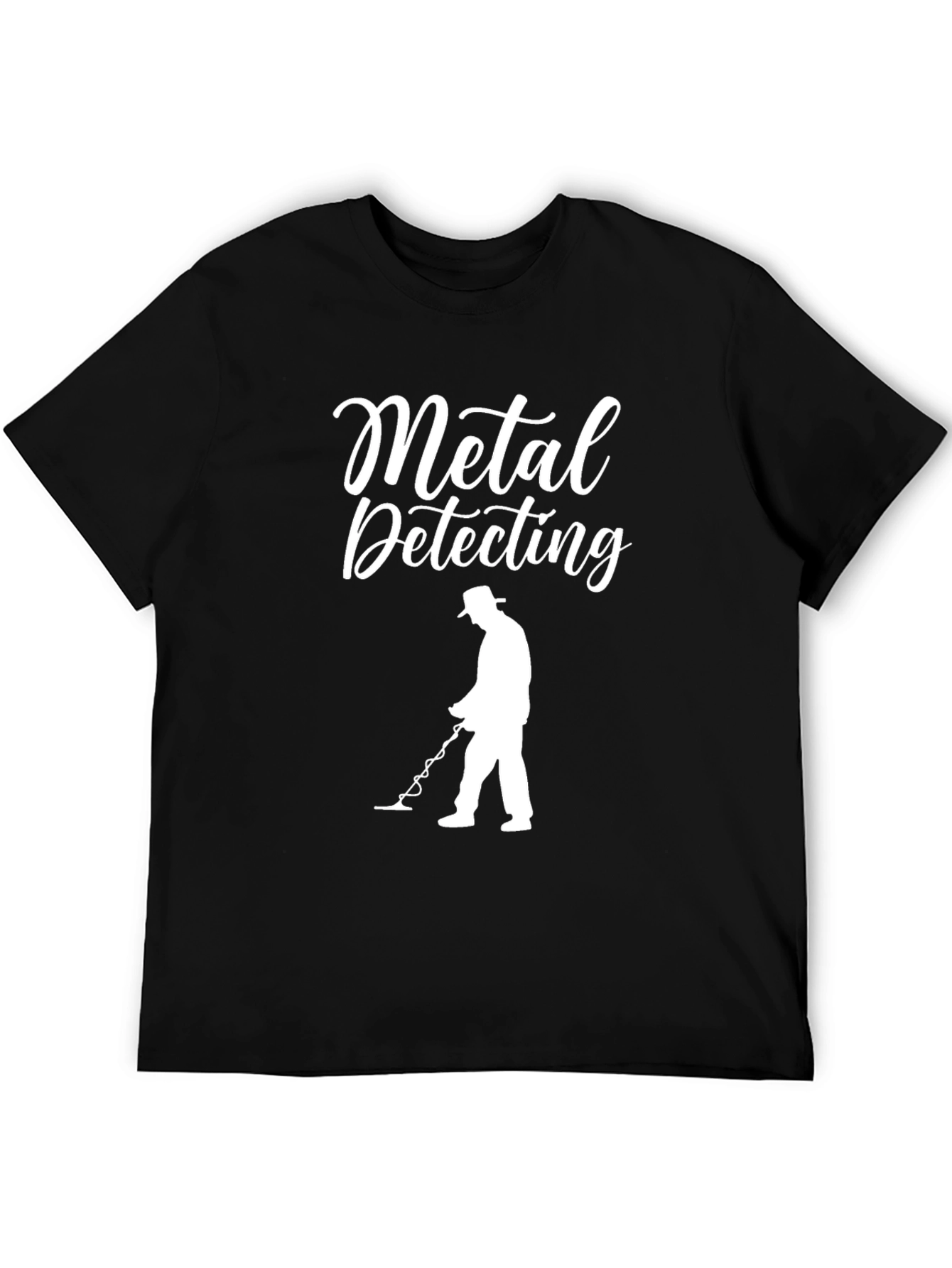 Black Metal Detecting Black T-Shirt view 5