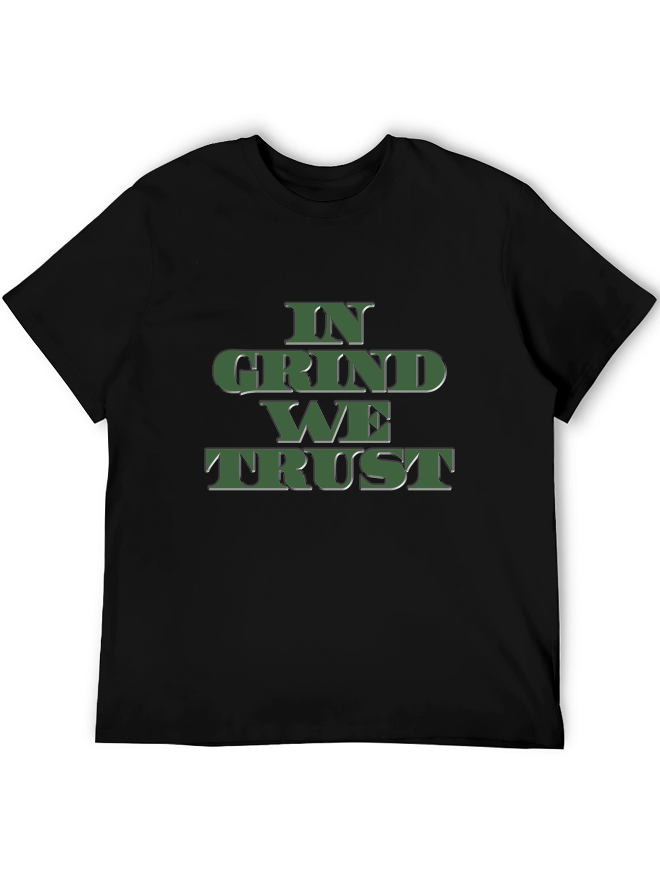 Black In Grind We Trust - Black Graphic Tee view 5