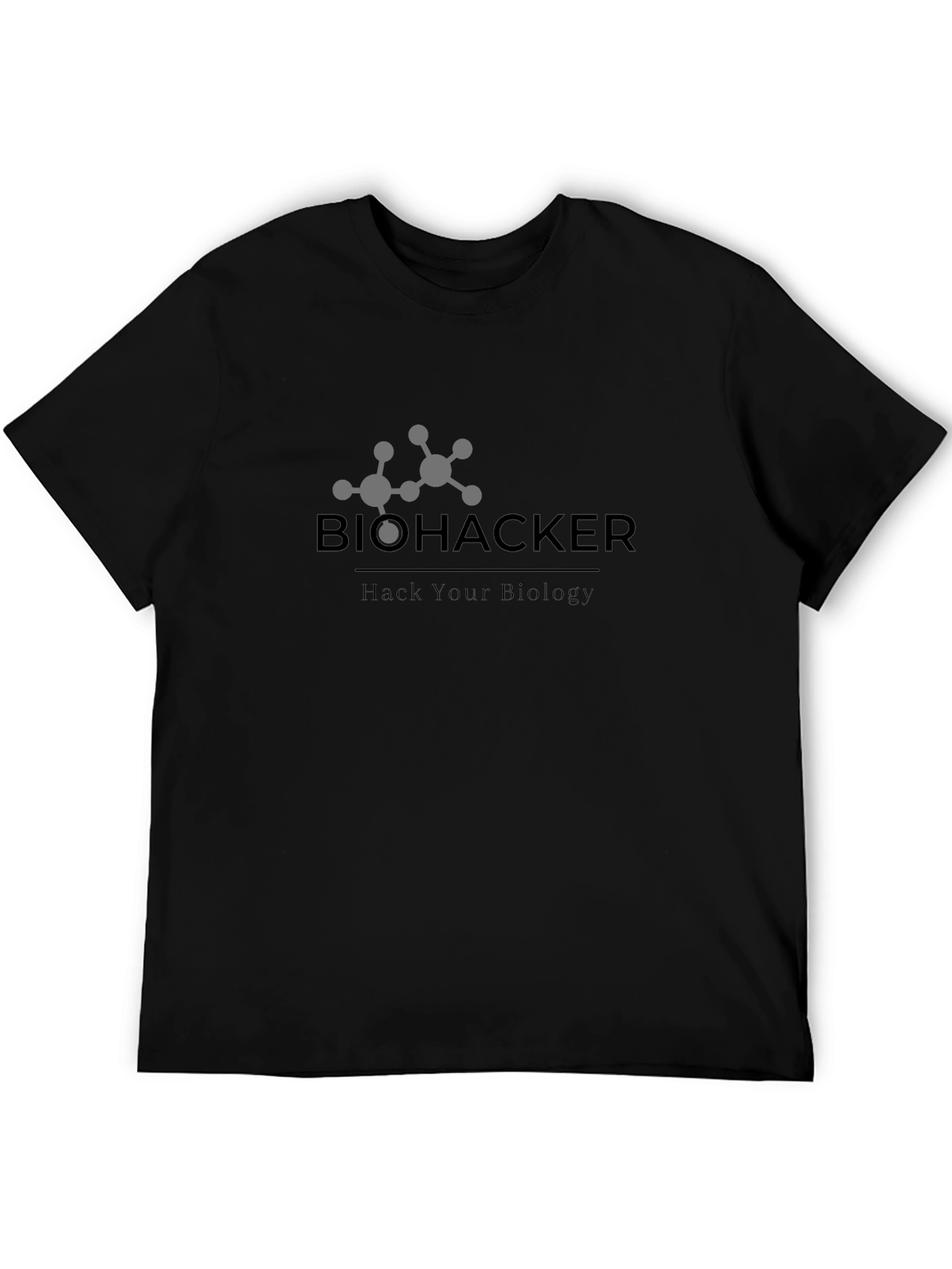 Black Biohacker T-Shirt - Hack Your Biology view 5