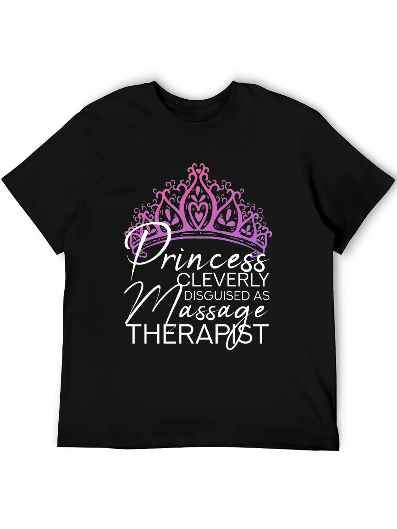 Black Princess Massage Therapist T-Shirt view 5