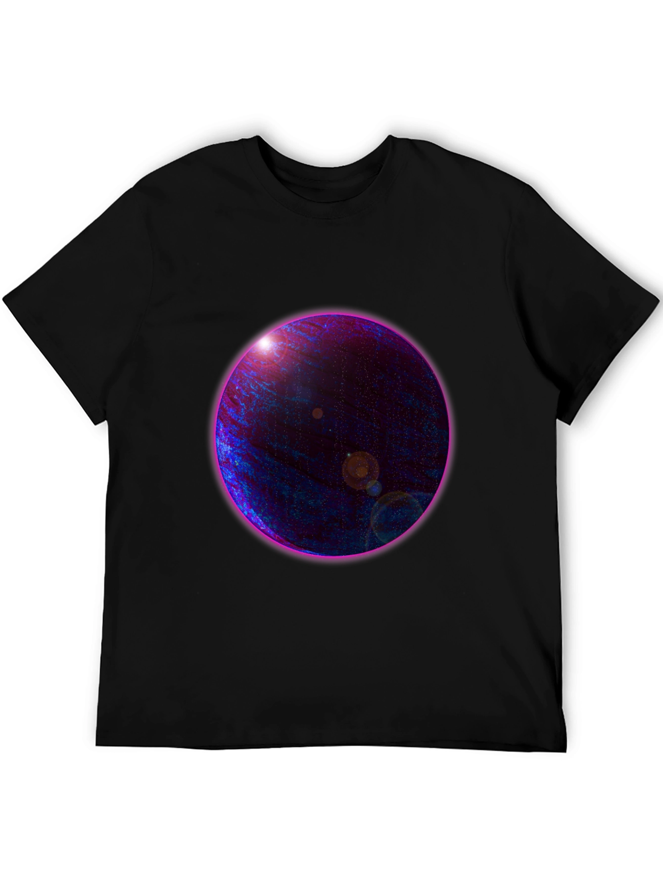 Black Cosmic Planet Graphic Tee view 5