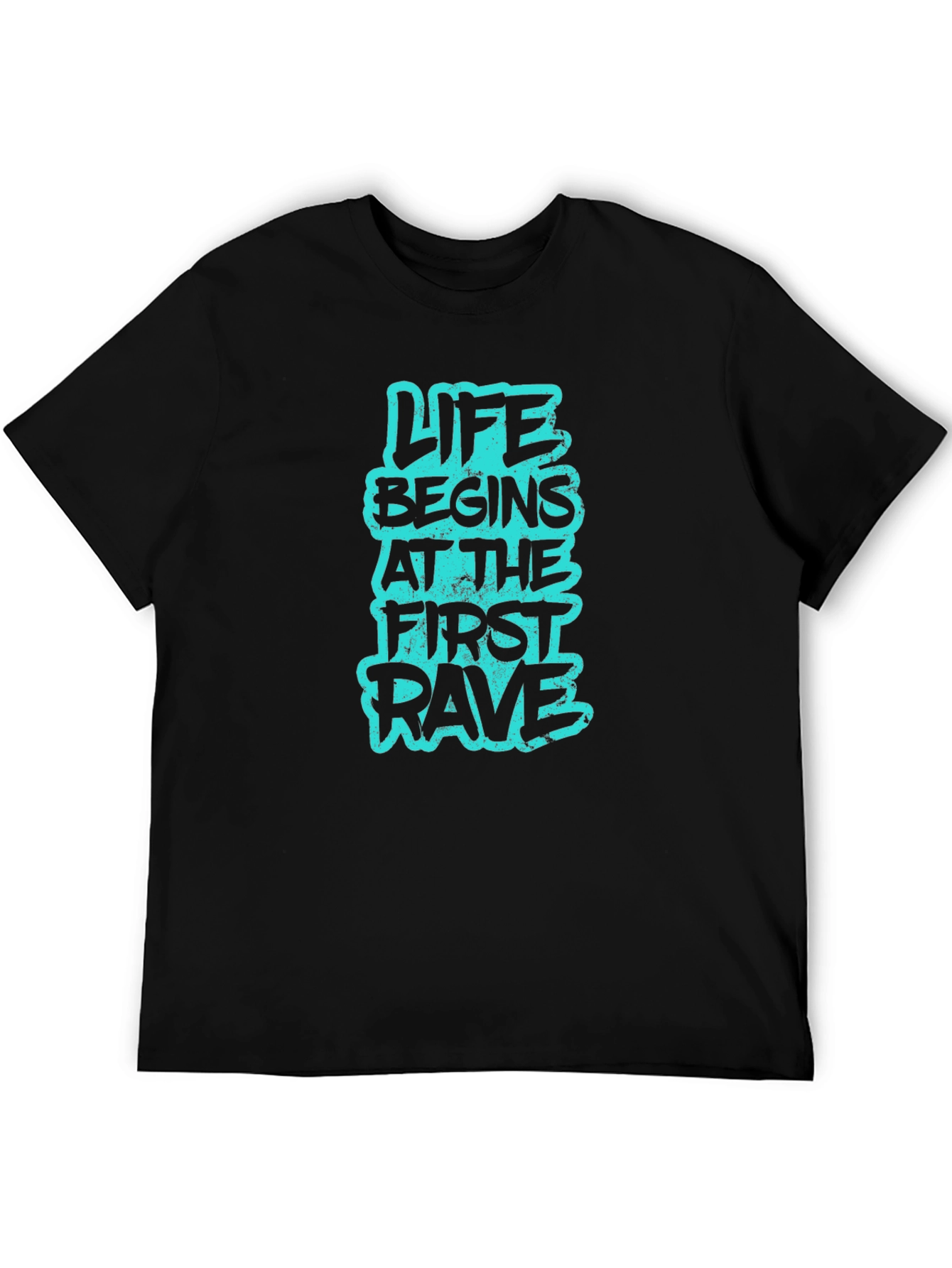 Black Life Begins at the First Rave Graphic T-Shirt view 5