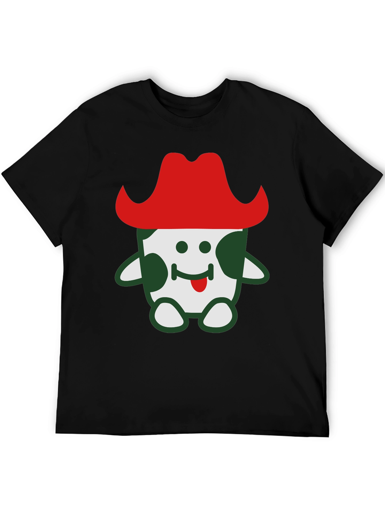 Black Fun Cartoon Cowpoke T-Shirt view 5