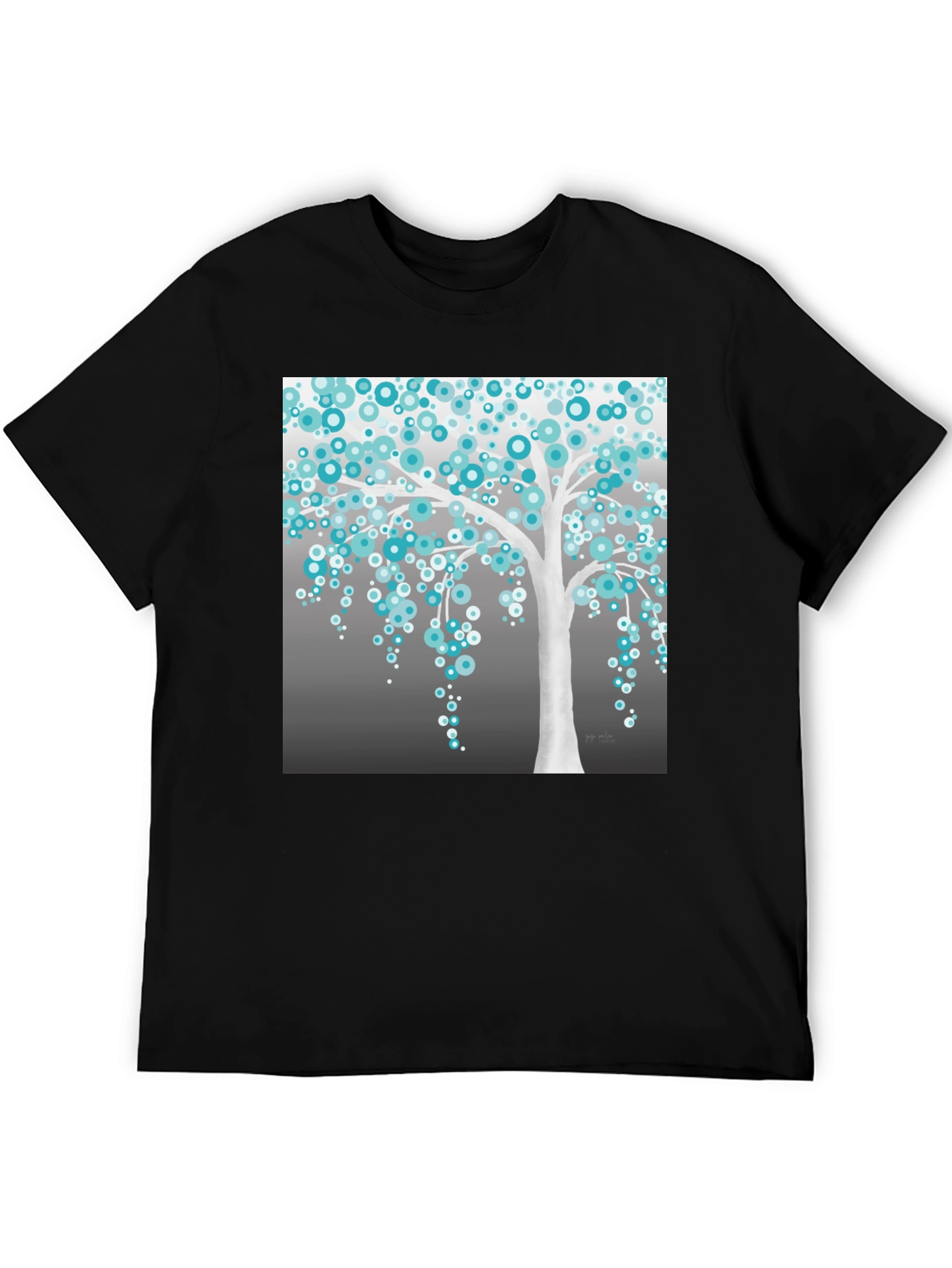 Black Artsy Tree Graphic Tee view 5