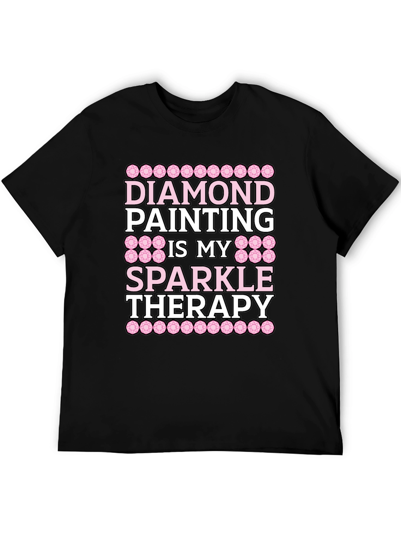 Black Diamond Painting Sparkle Therapy T-Shirt view 5