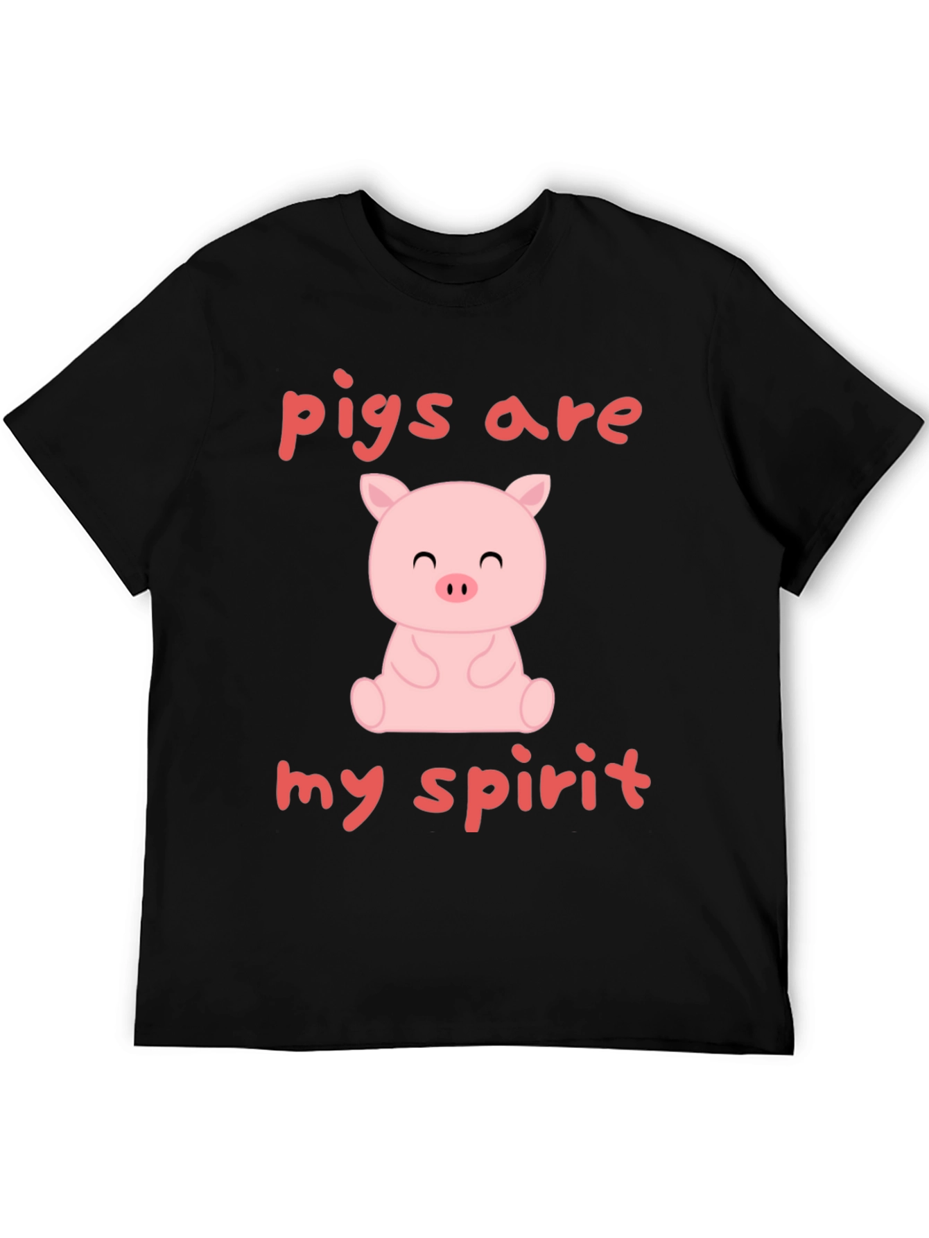 Black Pigs Are My Spirit T-Shirt - Cute Animal Lover Tee view 5