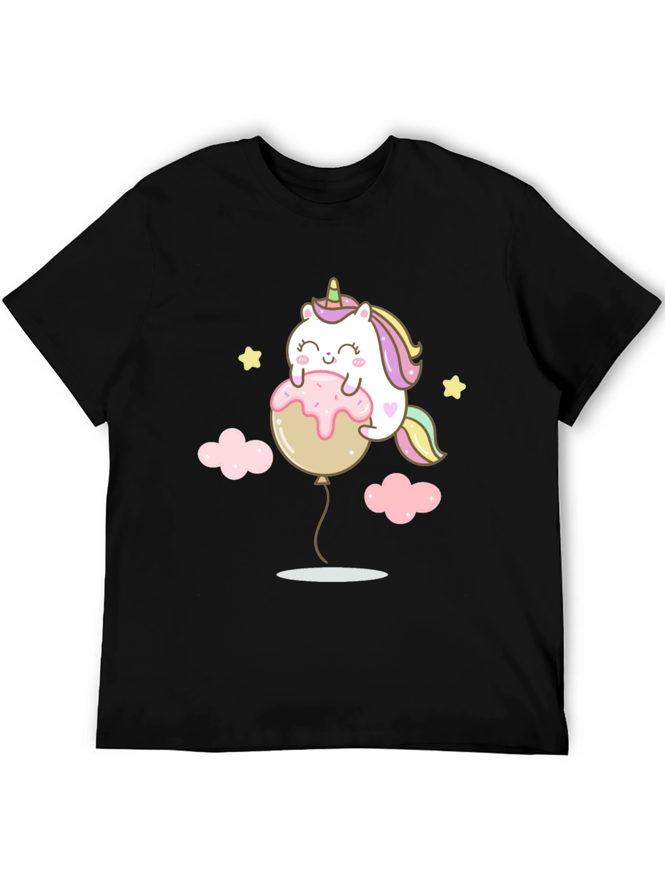 Black Unicorn Balloon Graphic T-Shirt - Cute & Comfy view 5
