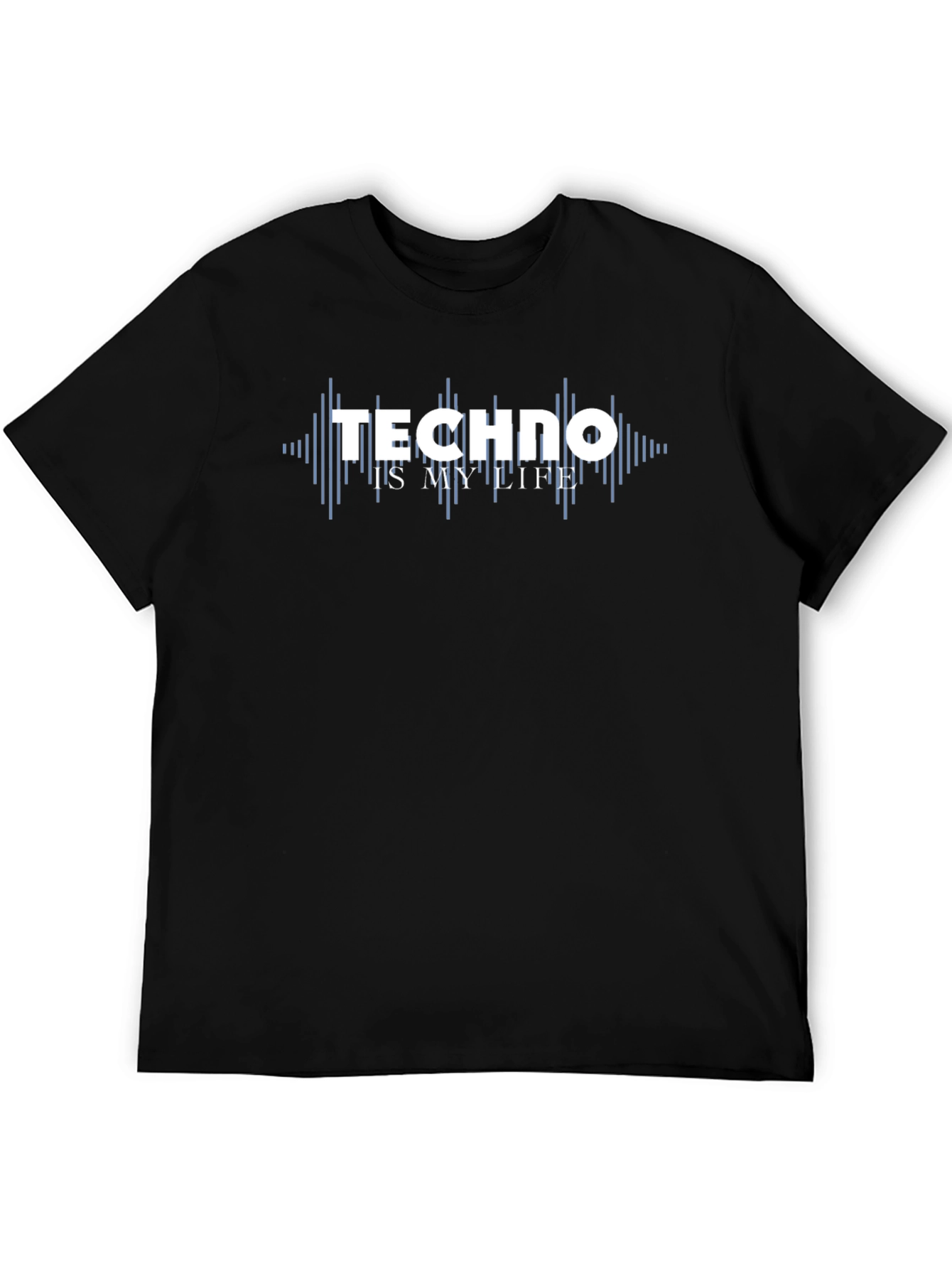 Black Techno Is My Life Black Graphic Tee view 5